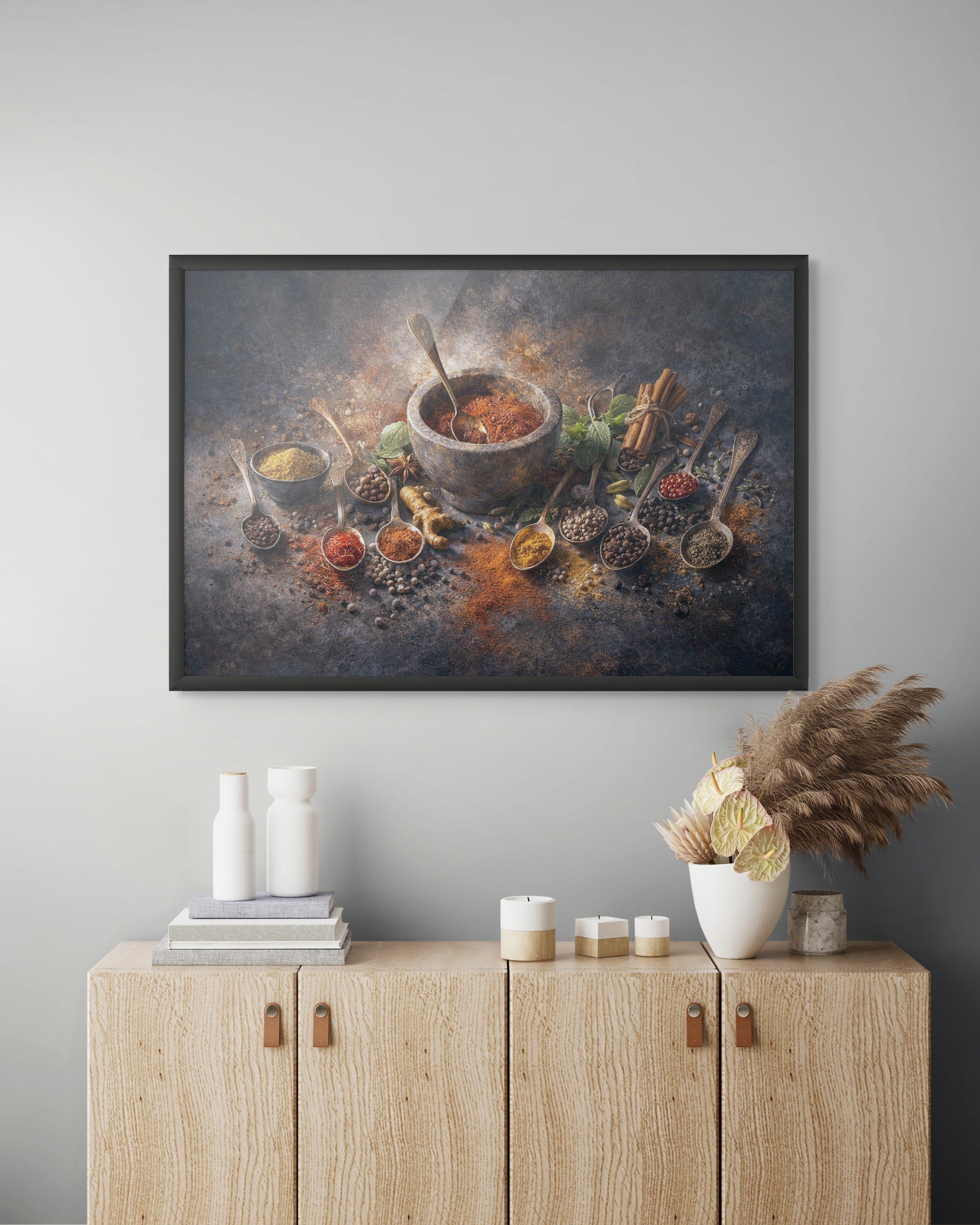Masala Kruiden Mystiek Wanddecoratie – Warme Keuken Canvas Print