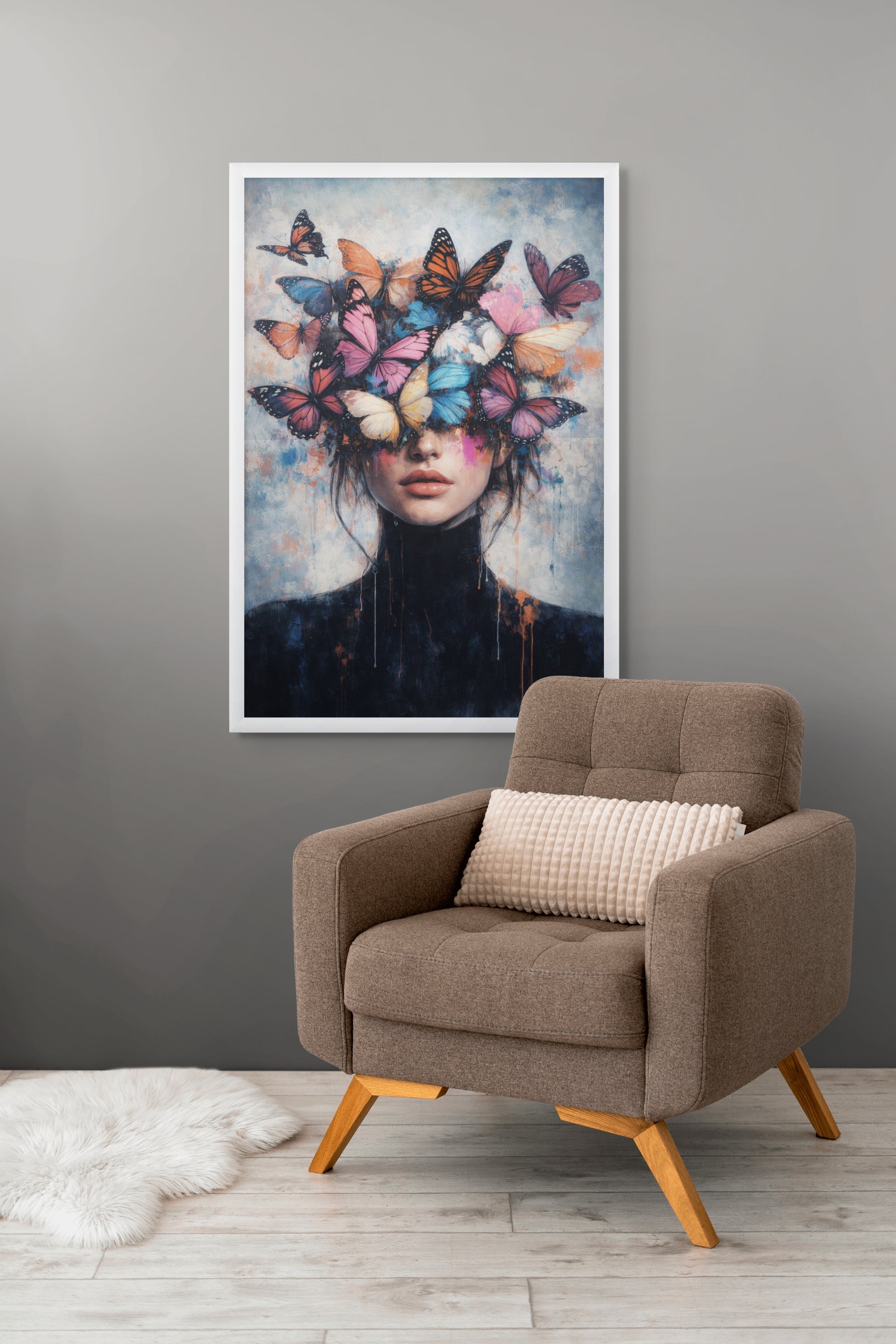 Nachtvlinder Kleurrijk Wanddecoratie – Mysterieuze Vlinder Canvas Print
