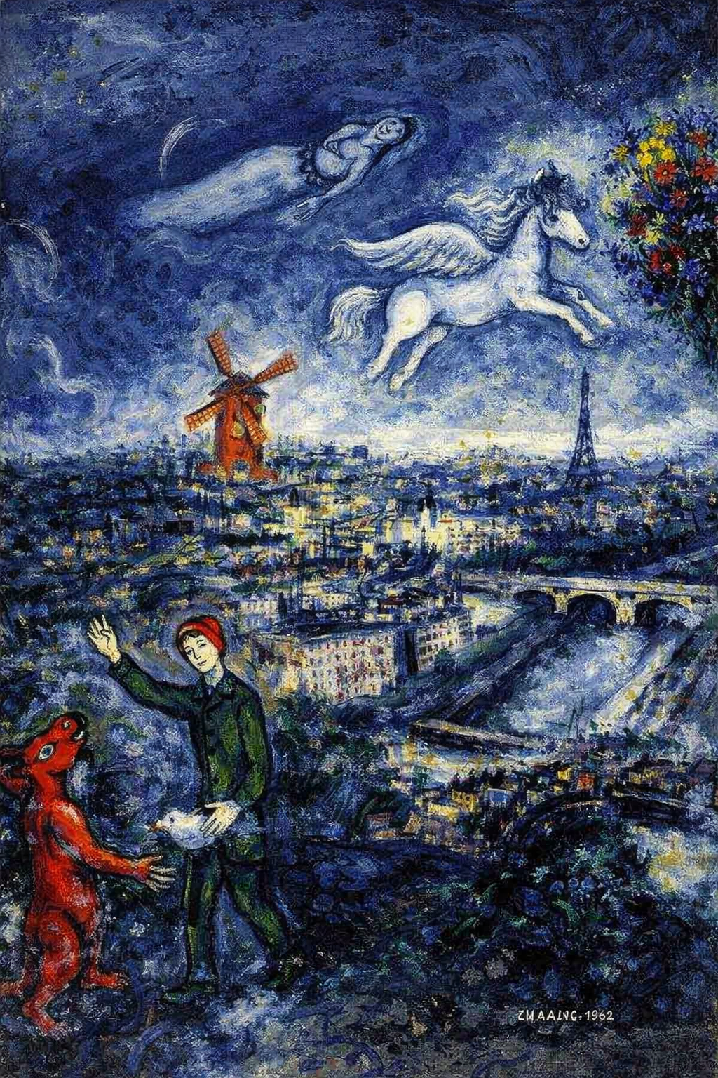 Mondlicht über Porto Celeste – Wandbild auf Leinwand, Aluminium oder Poster