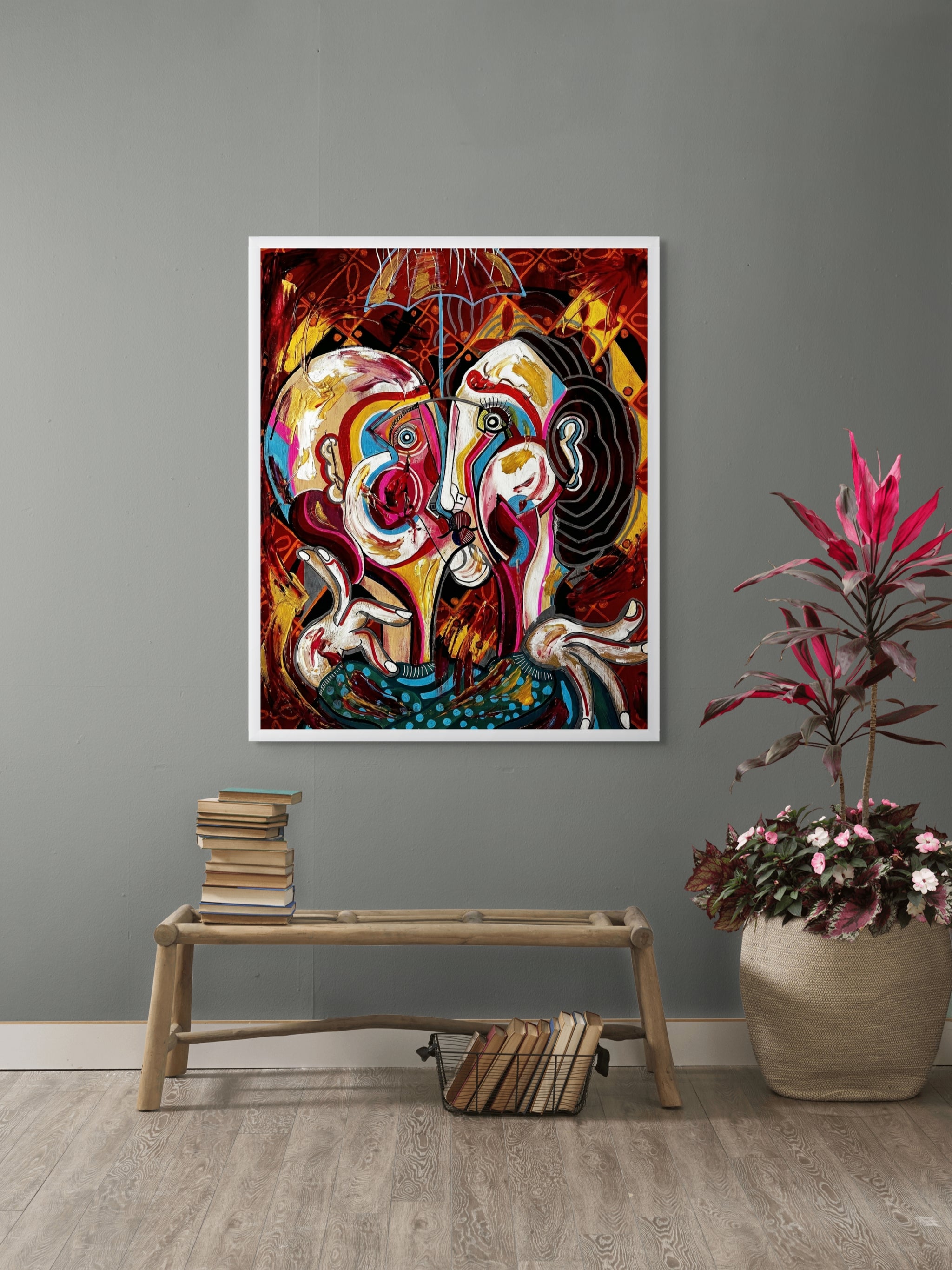 Neon Mind Meltdown – Wandbild auf Leinwand, Aluminium oder Poster