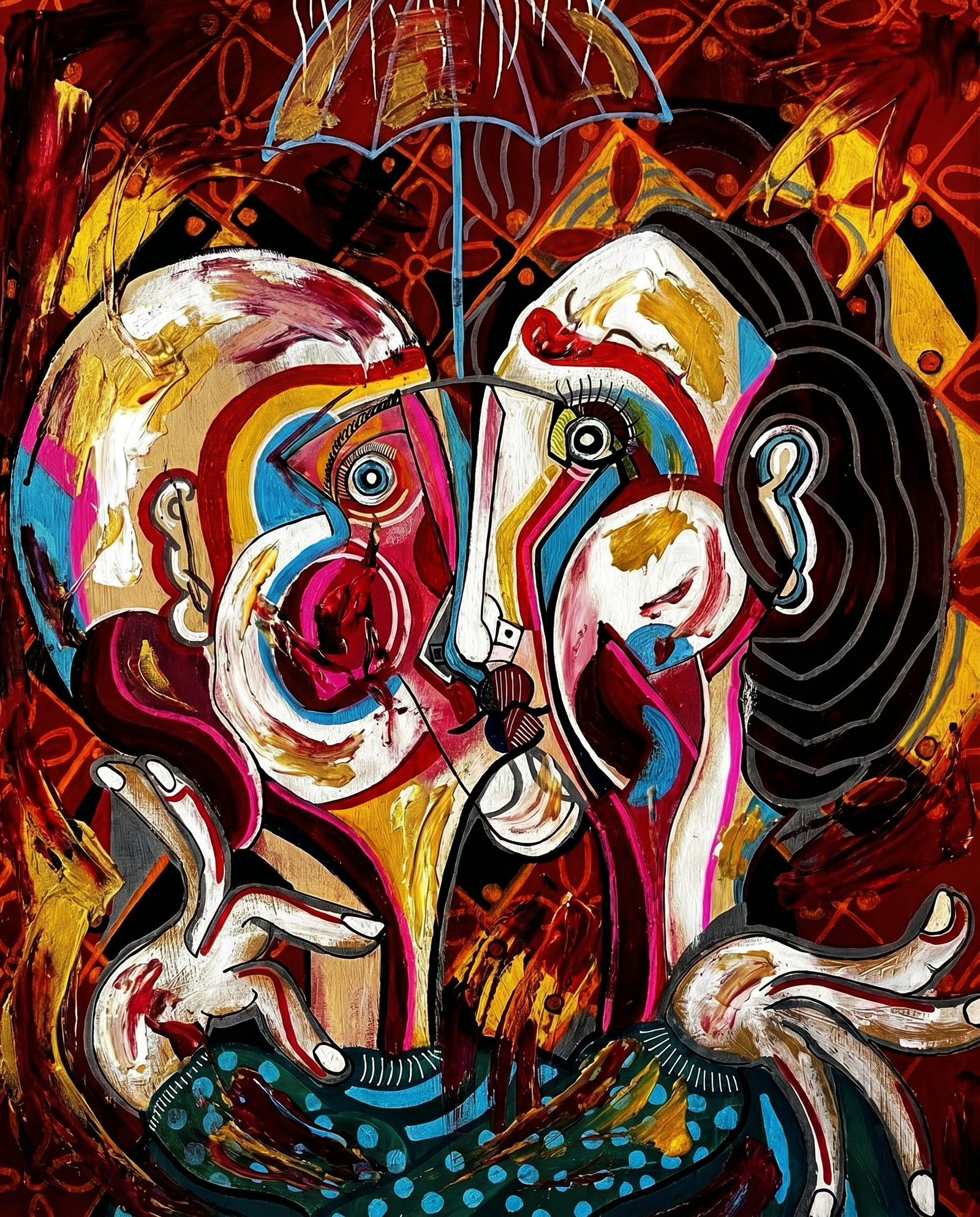 Neon Mind Meltdown – Wandbild auf Leinwand, Aluminium oder Poster