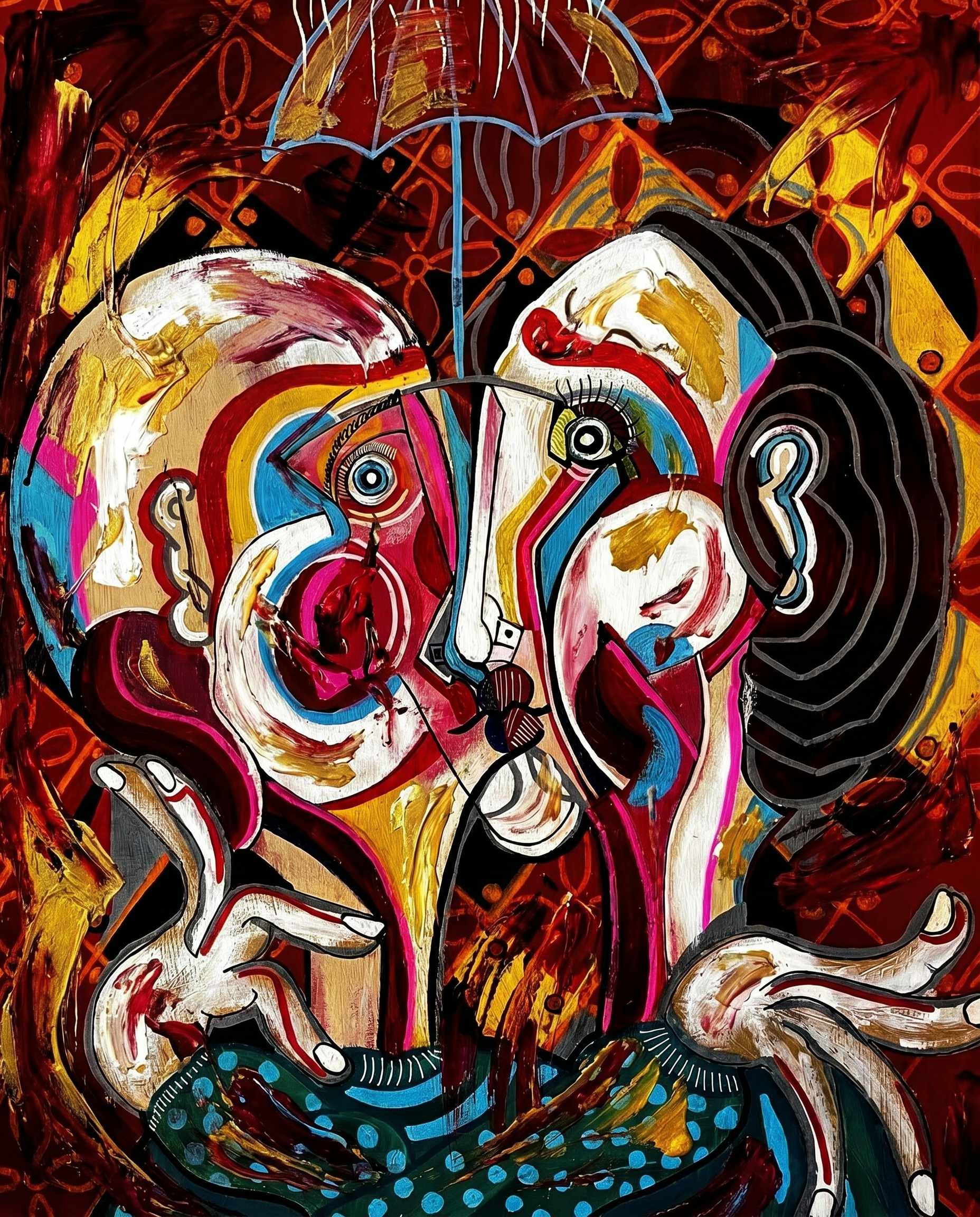 Neon Mind Meltdown – Wandbild auf Leinwand, Aluminium oder Poster