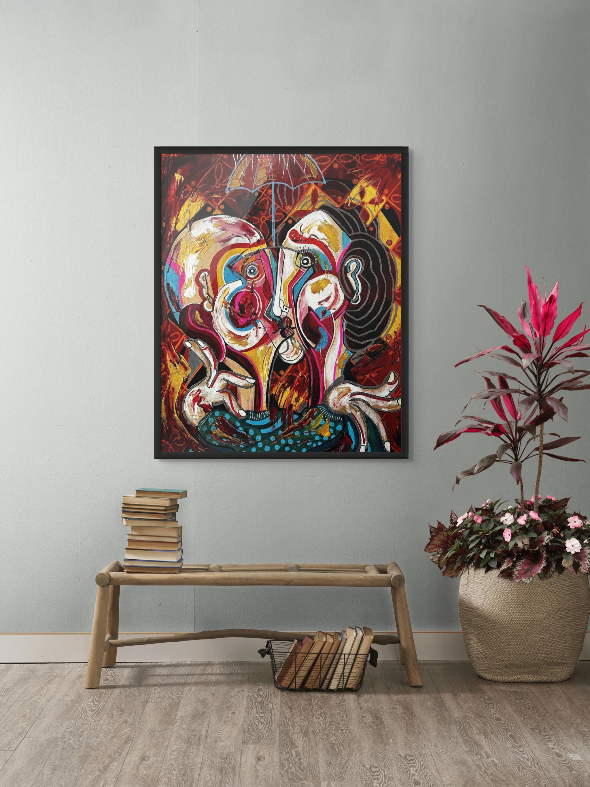 Neon Mind Meltdown – Wandbild auf Leinwand, Aluminium oder Poster