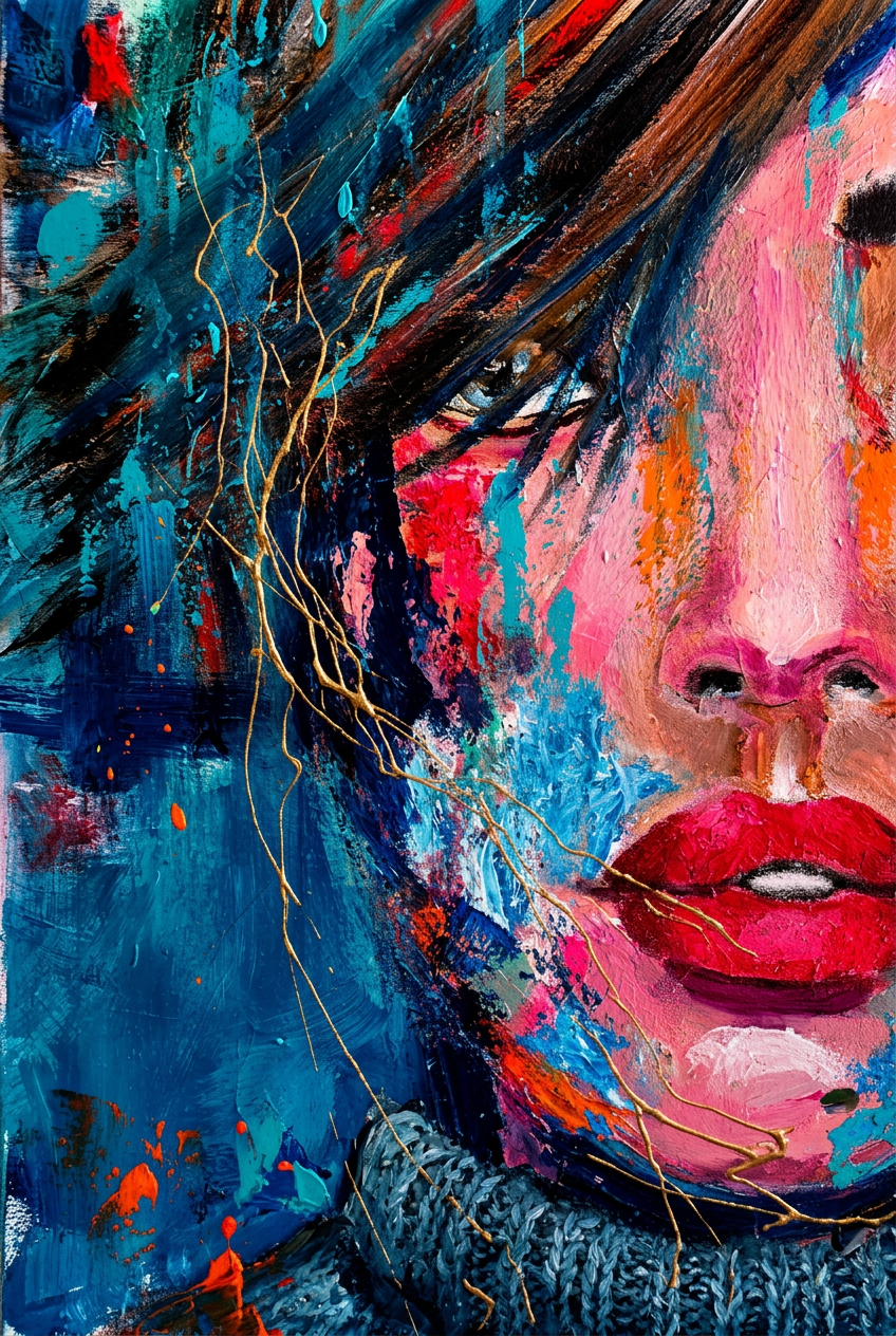Neon Fashion Pop Art Wanddecoratie – Kleurrijke Canvas of Poster Print