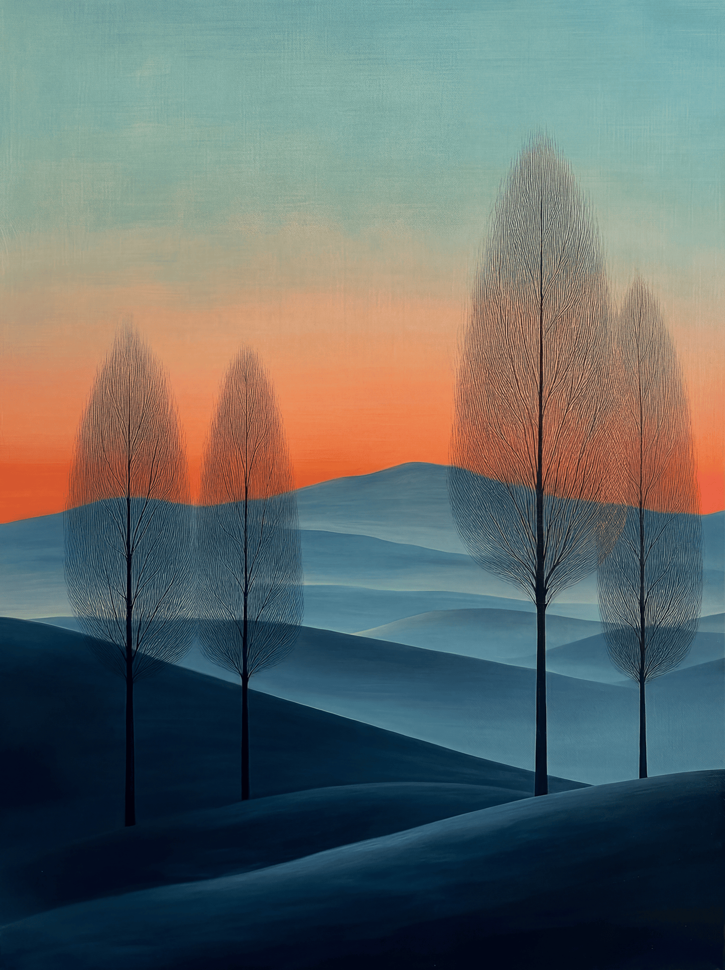 Nevelgloed bij Avondrood