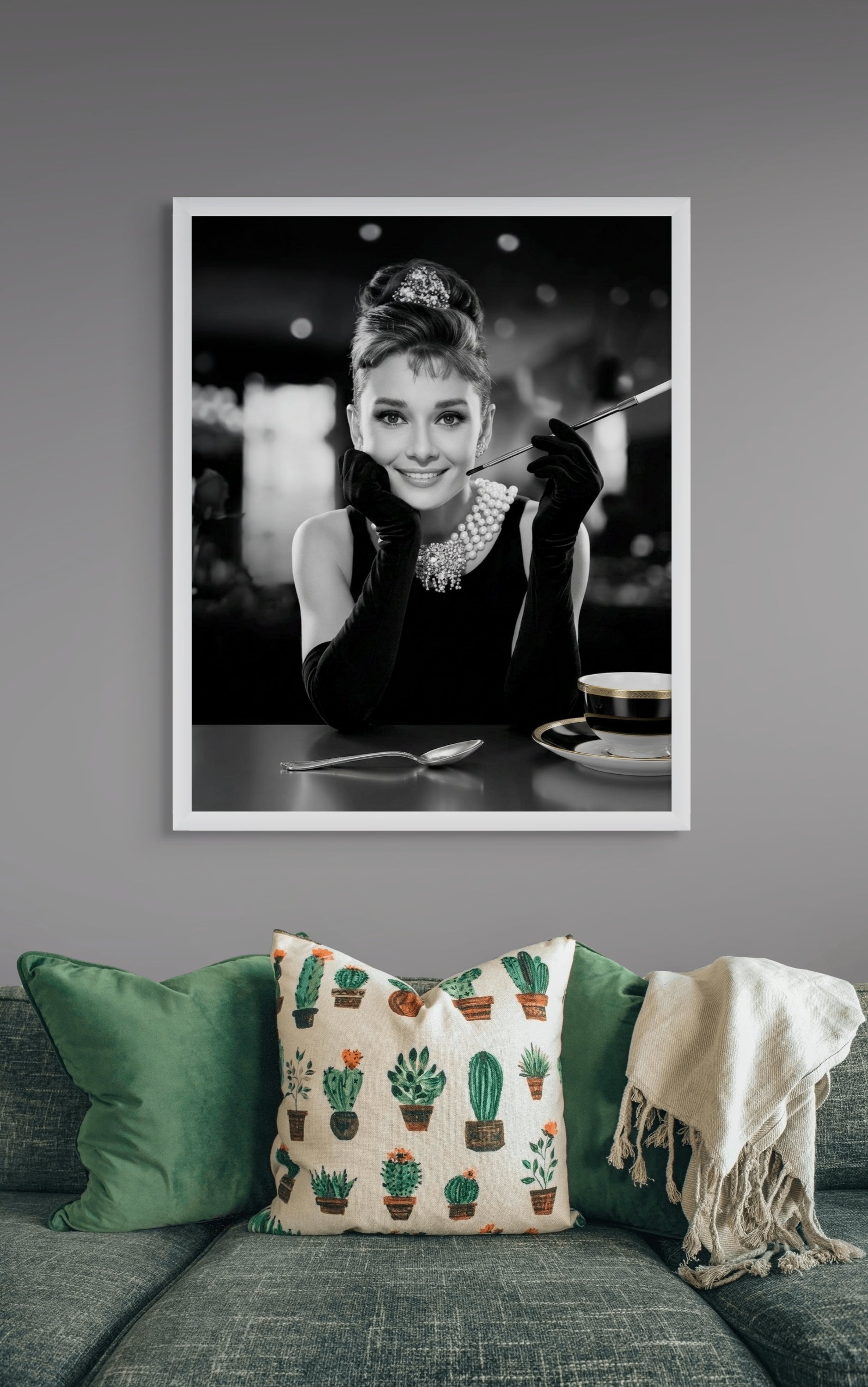 Parelglans Wanddecoratie Middernacht – Elegant Donker Canvas Print