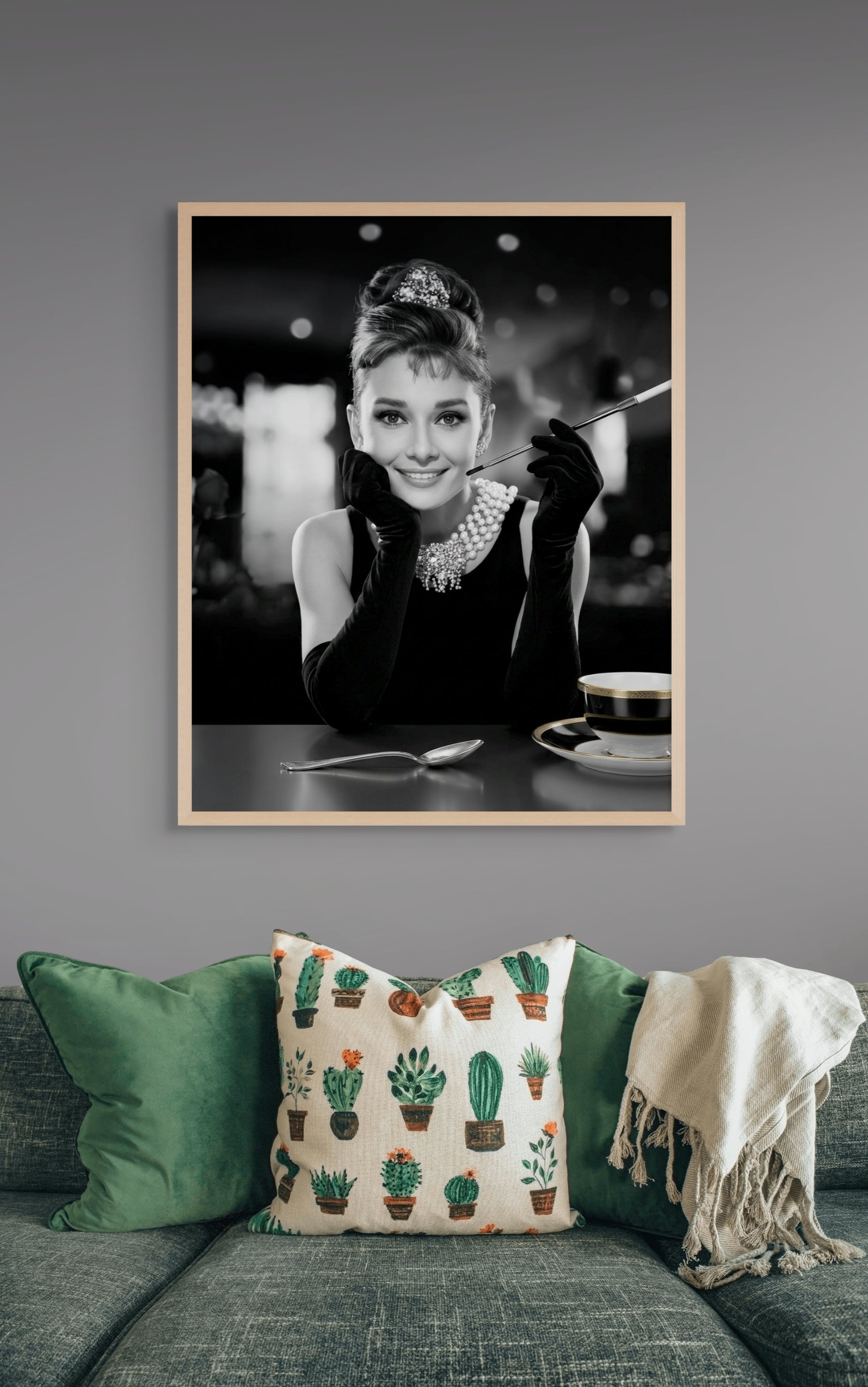 Parelglans Wanddecoratie Middernacht – Elegant Donker Canvas Print