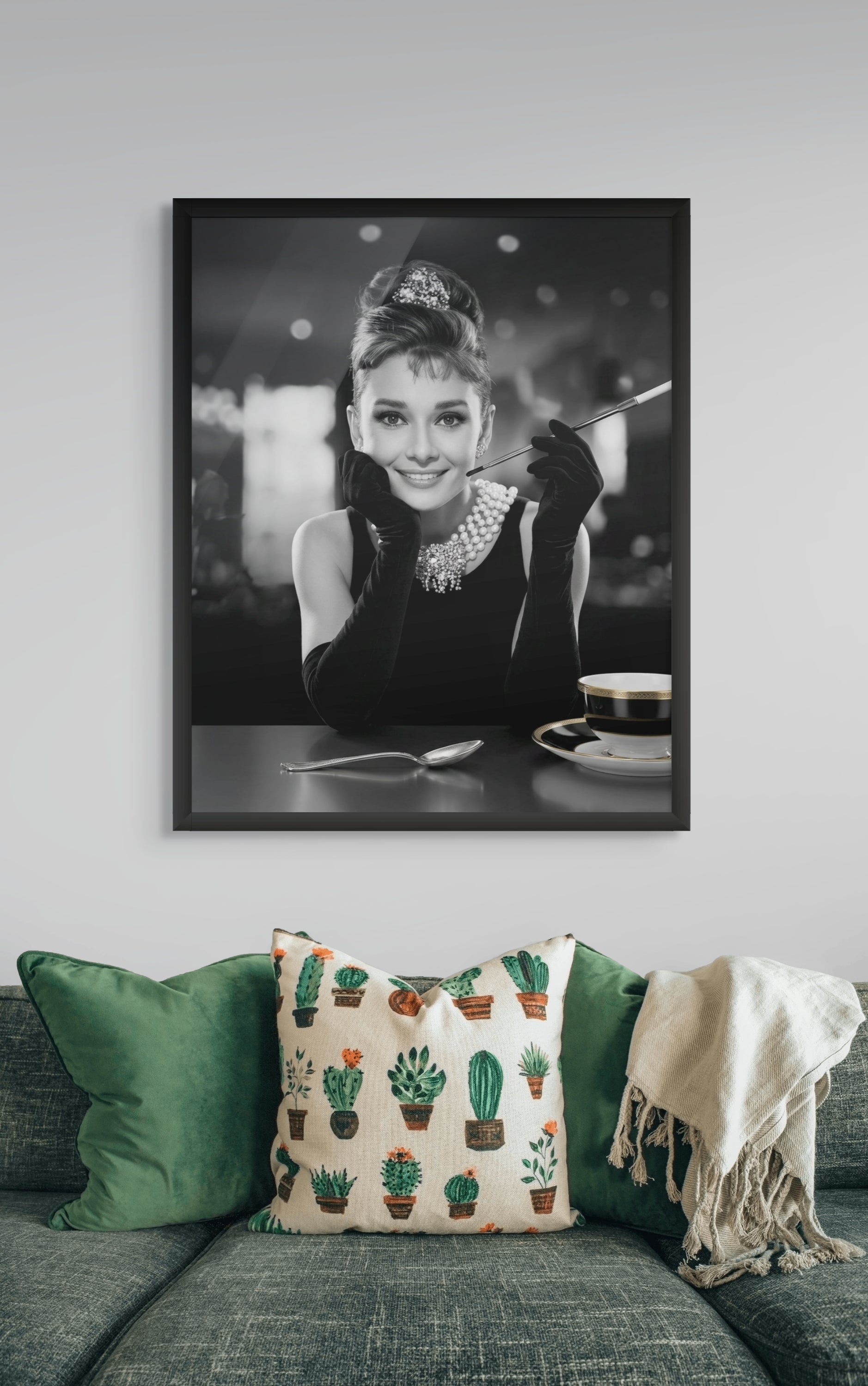 Parelglans Wanddecoratie Middernacht – Elegant Donker Canvas Print