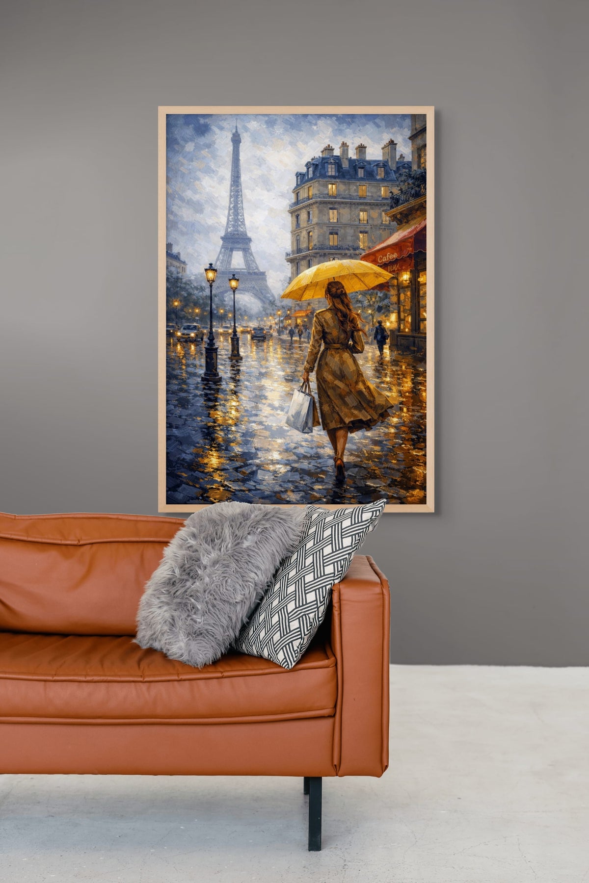 Paris im Goldenen Regen – Wandbild auf Leinwand, Aluminium oder Poster
