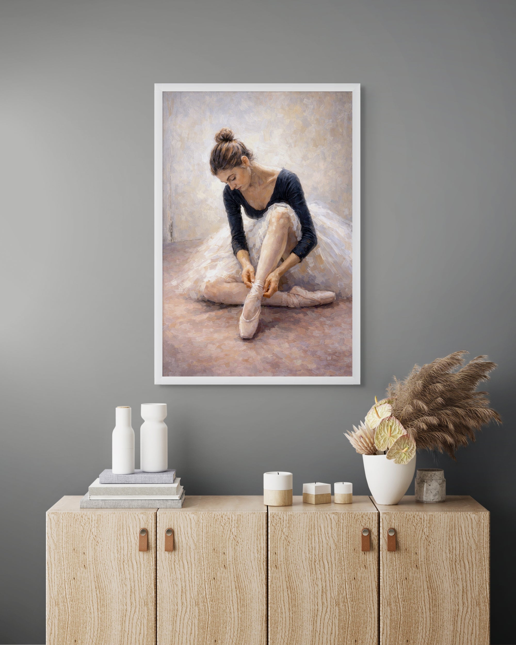 Ballerina Ochtendlicht Wanddecoratie – Elegant Dans Canvas Print