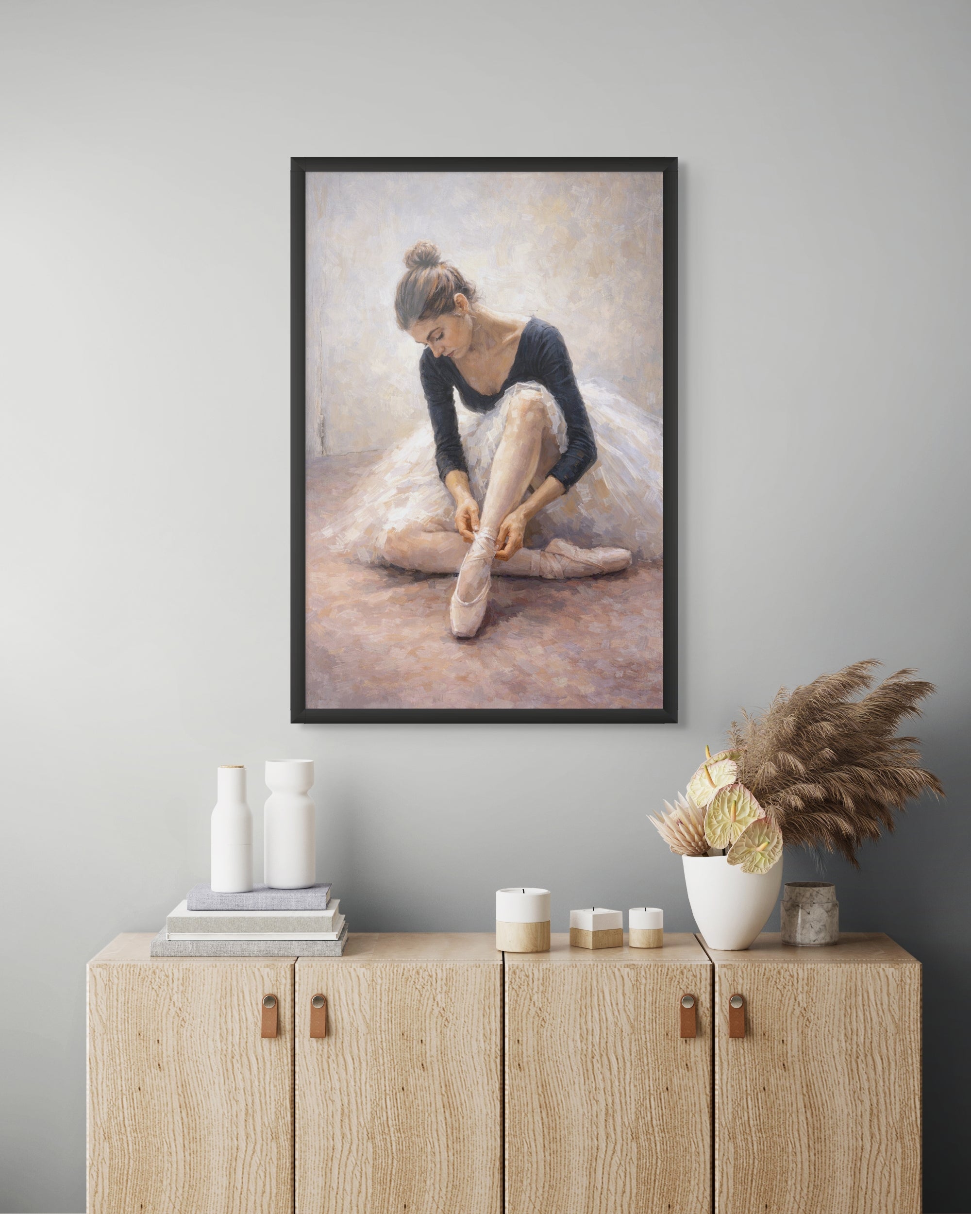 Ballerina Ochtendlicht Wanddecoratie – Elegant Dans Canvas Print