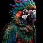 Prism Rebel Parrot Wanddecoratie – Kleurrijke Papegaai Canvas Print