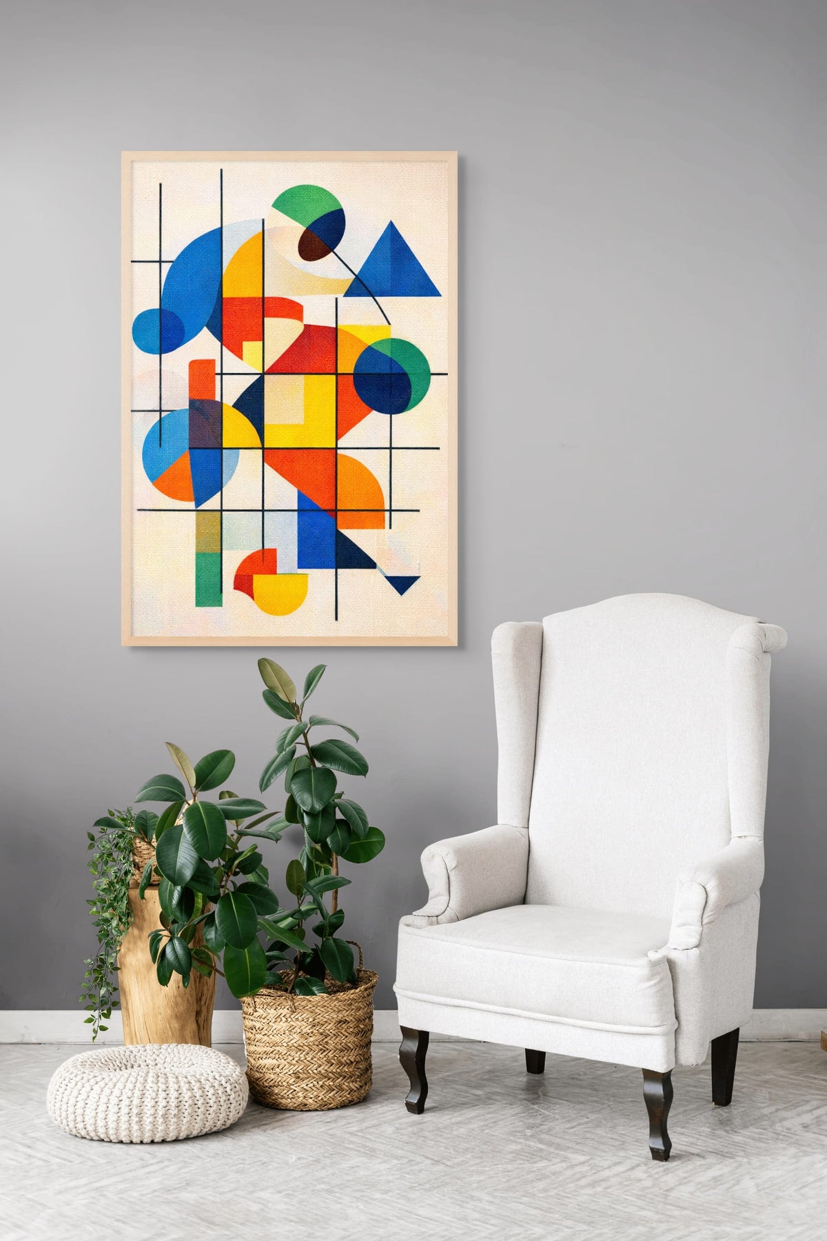 Grid Dance of Colour Sounds Wall Art