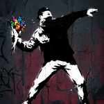 Rebel Bloom Riot wanddecoratie met uitbundige bloemen in een rebelse kleurexplosie