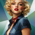 Retro Hollywood Diva wanddecoratie met filmster-diva in klassieke Hollywood-stijl