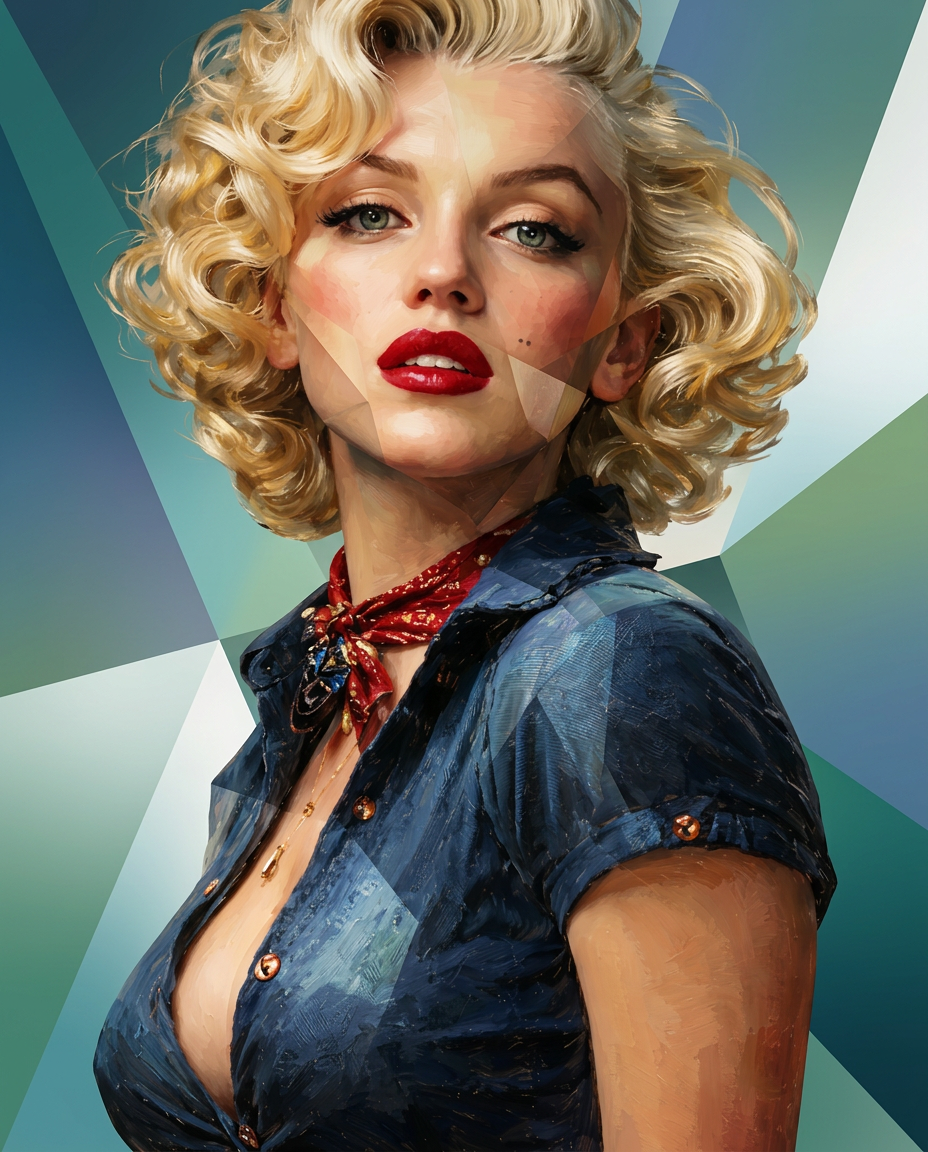 Retro Hollywood Diva wanddecoratie met filmster-diva in klassieke Hollywood-stijl