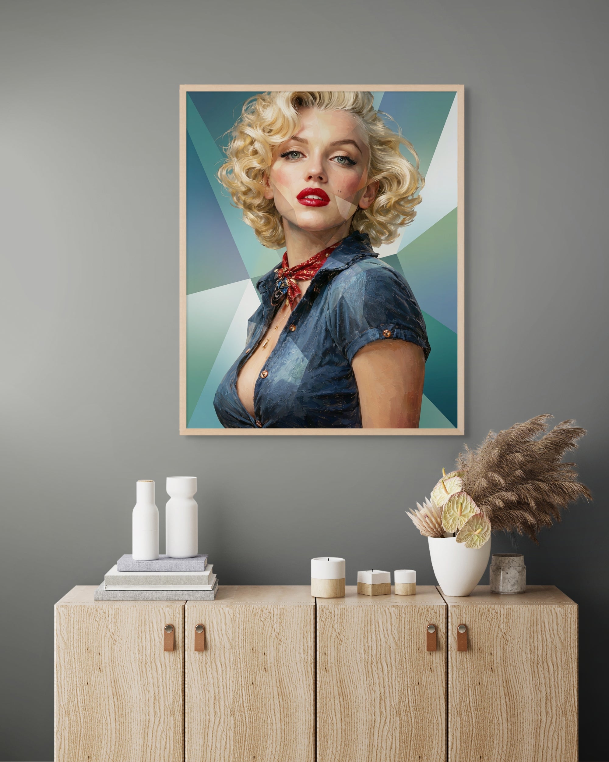Retro Hollywood Diva Wanddecoratie – Glamour Portret Canvas Print