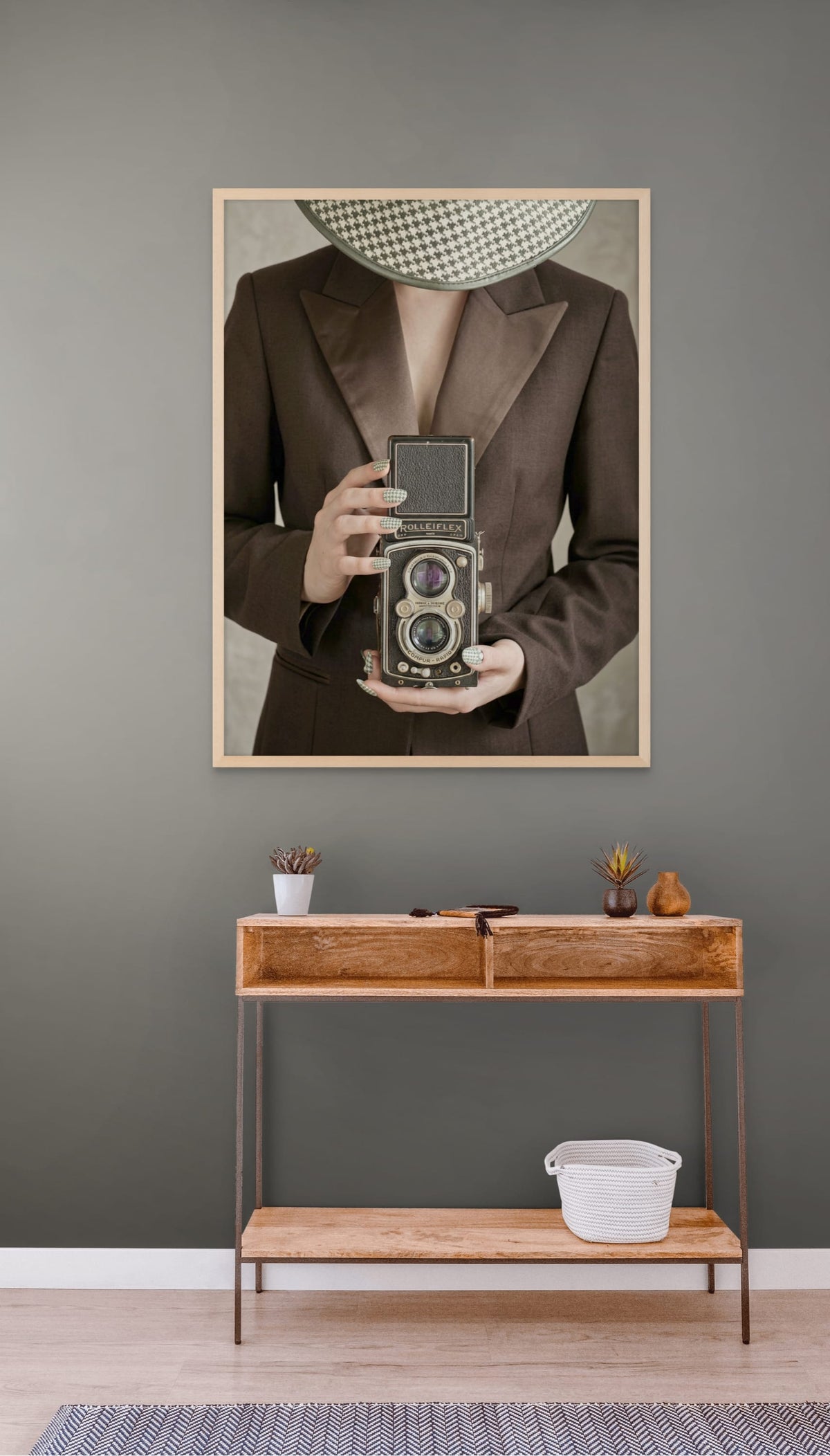Retro Kamera Mode Wandbild – Vintage-Fotografie Leinwandbild
