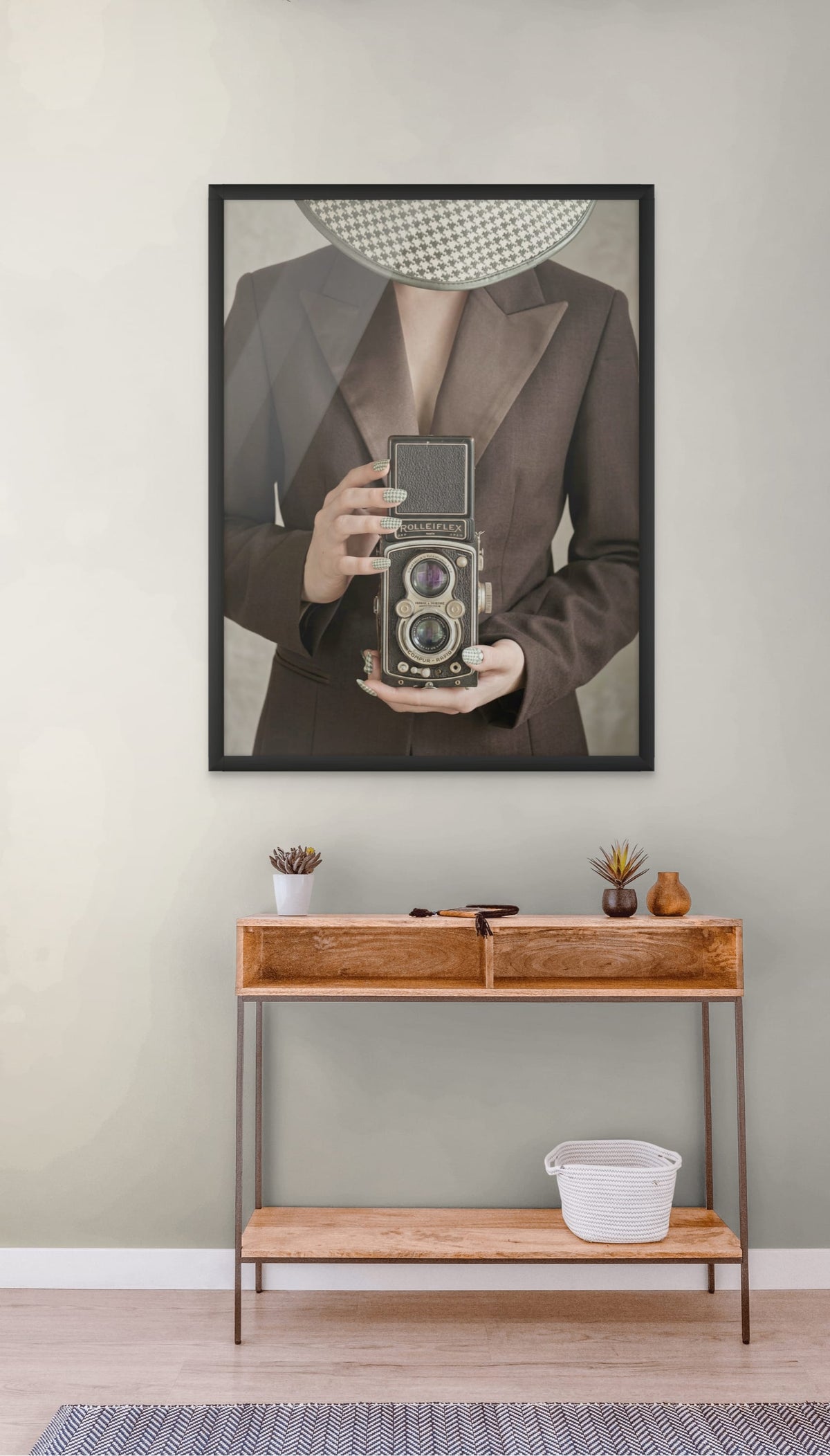 Retro Kamera Mode Wandbild – Vintage-Fotografie Leinwandbild
