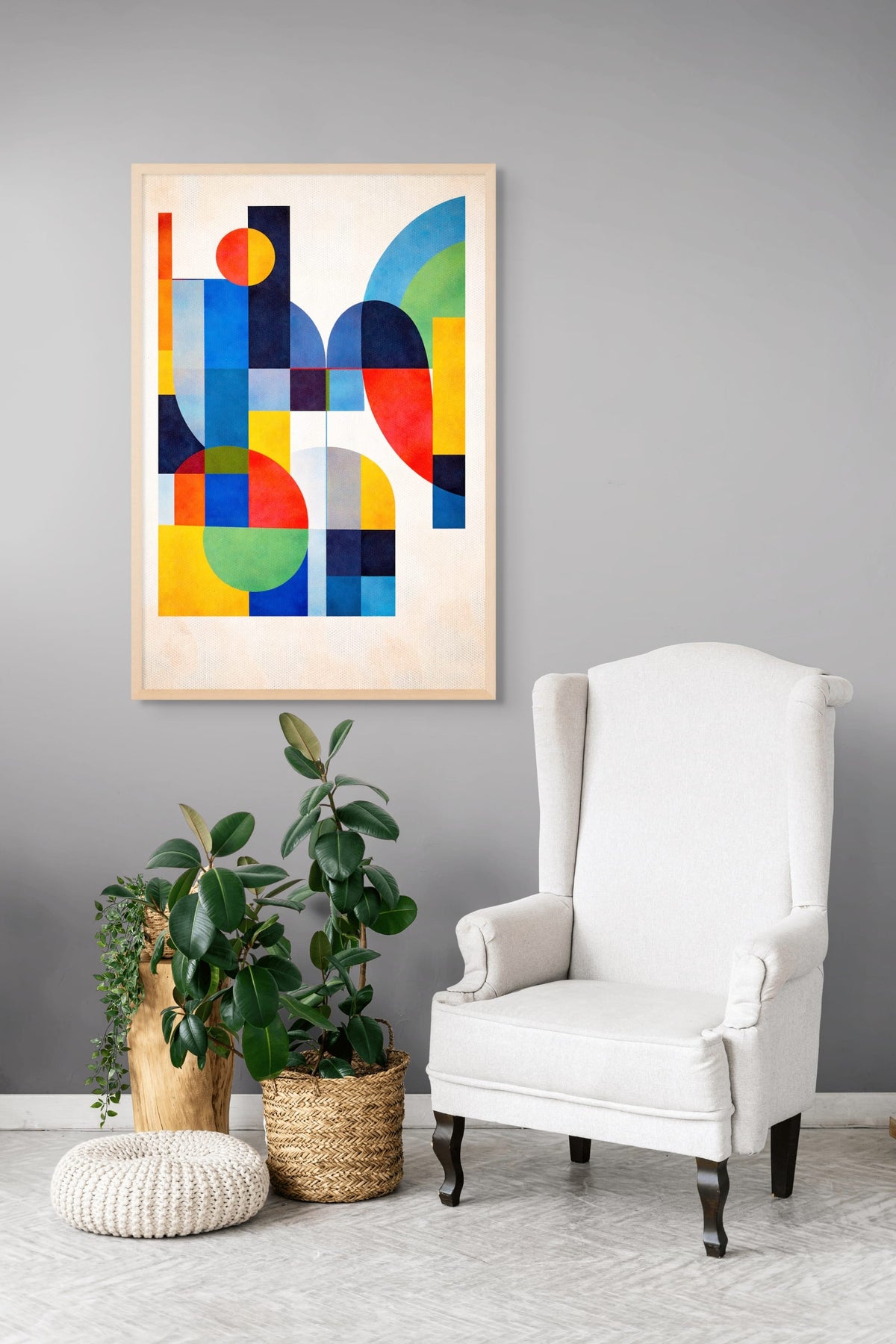Retro Rhythm in Colour Arcs Wall Art