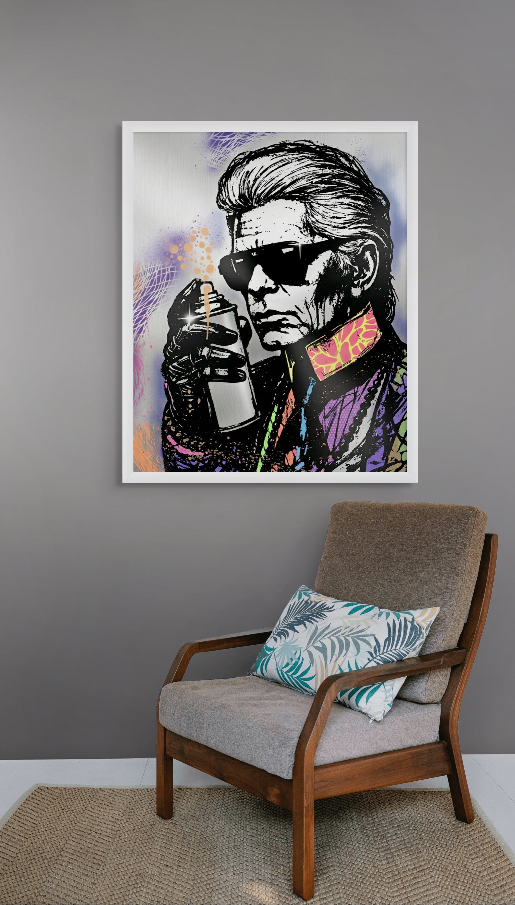 Rockster Mode Wanddecoratie Portret – Stoer Fashion Canvas Print