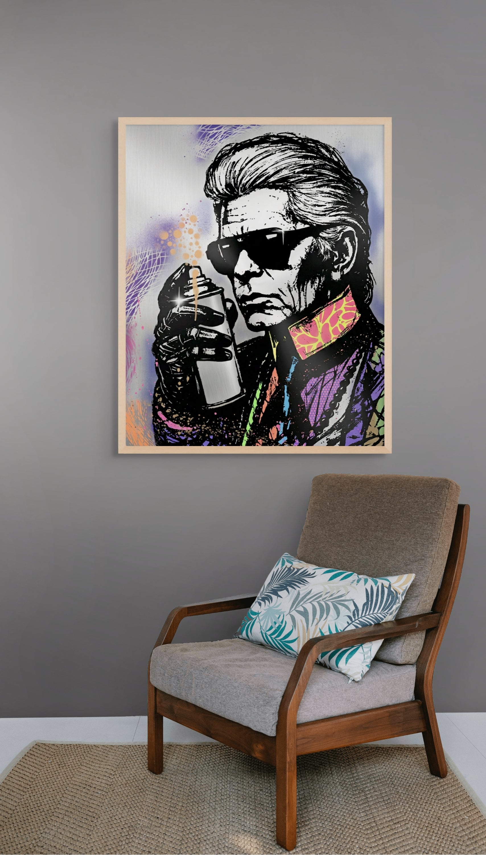 Rockster Mode Wanddecoratie Portret – Stoer Fashion Canvas Print