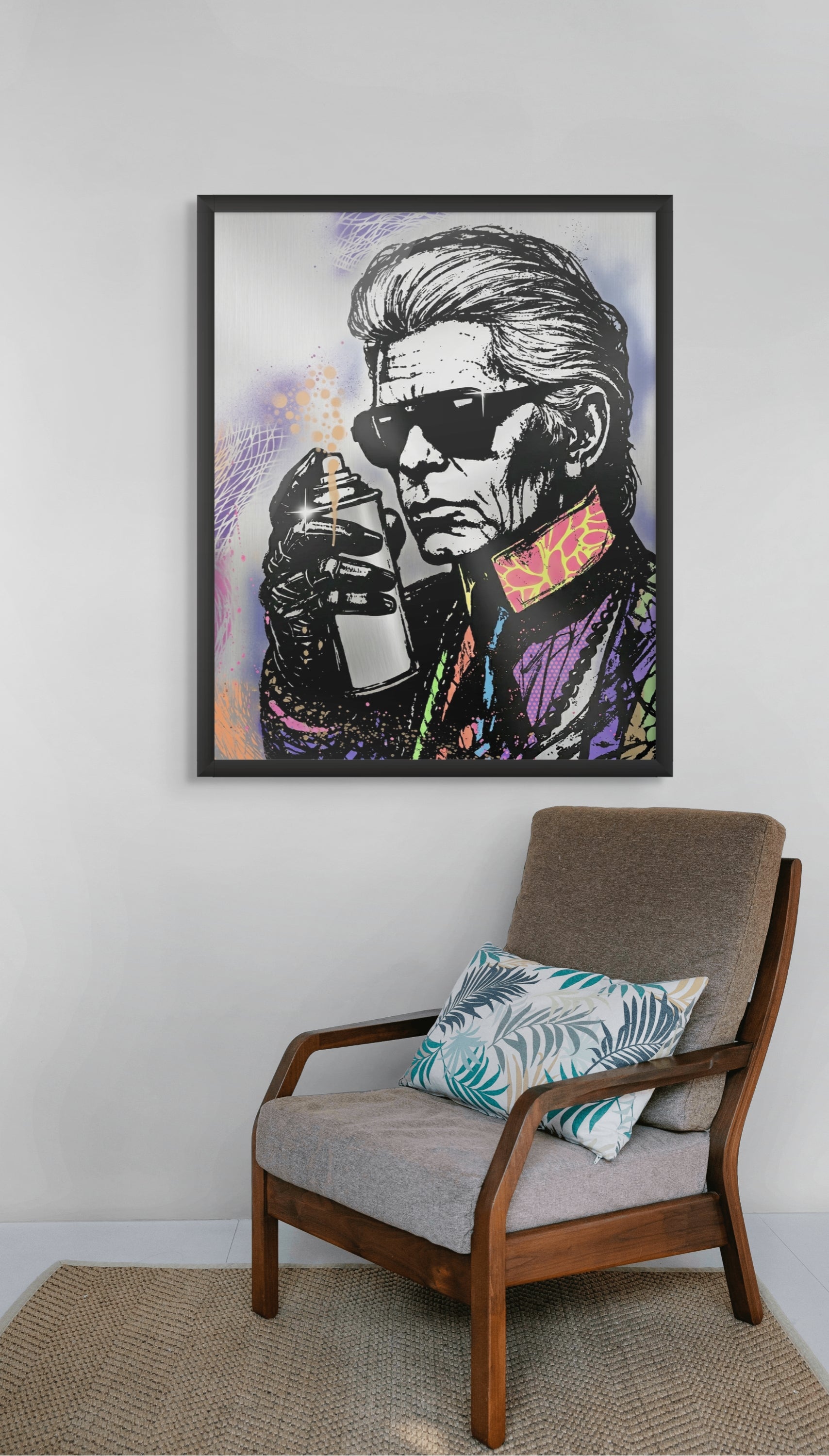 Rockster Mode Wanddecoratie Portret – Stoer Fashion Canvas Print