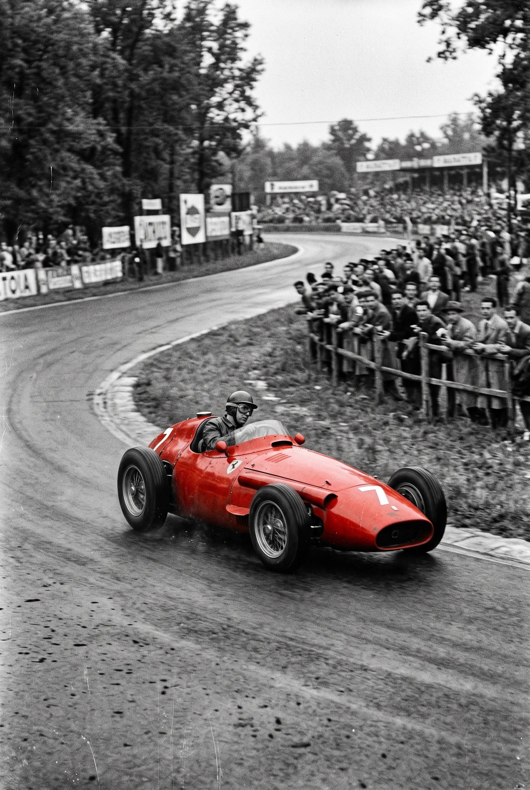 Rode Maestro – vintage motorsport wanddecoratie