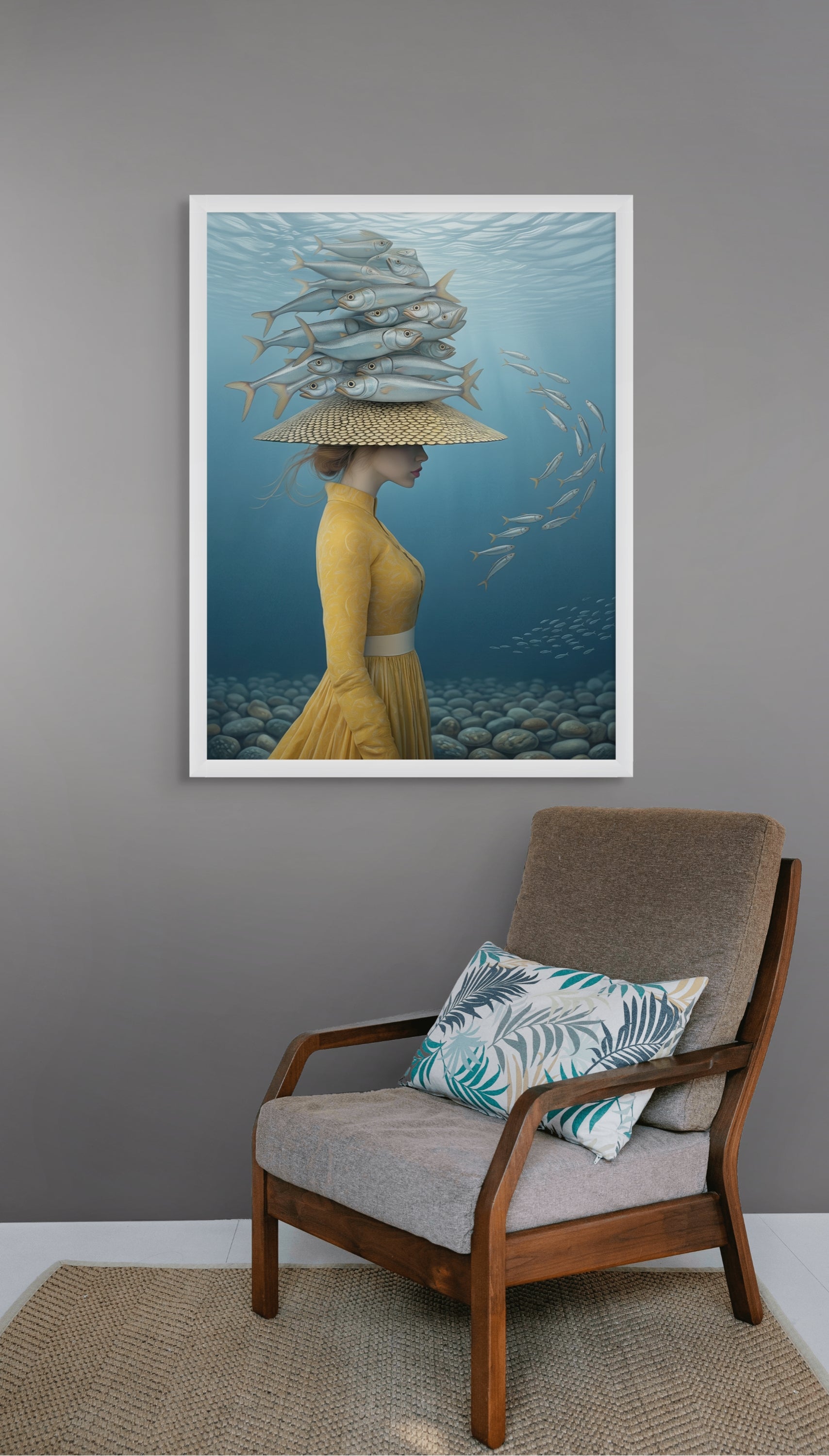 Sardines Wanddecoratie Keuken Zeezicht – Mediterraans Canvas Print