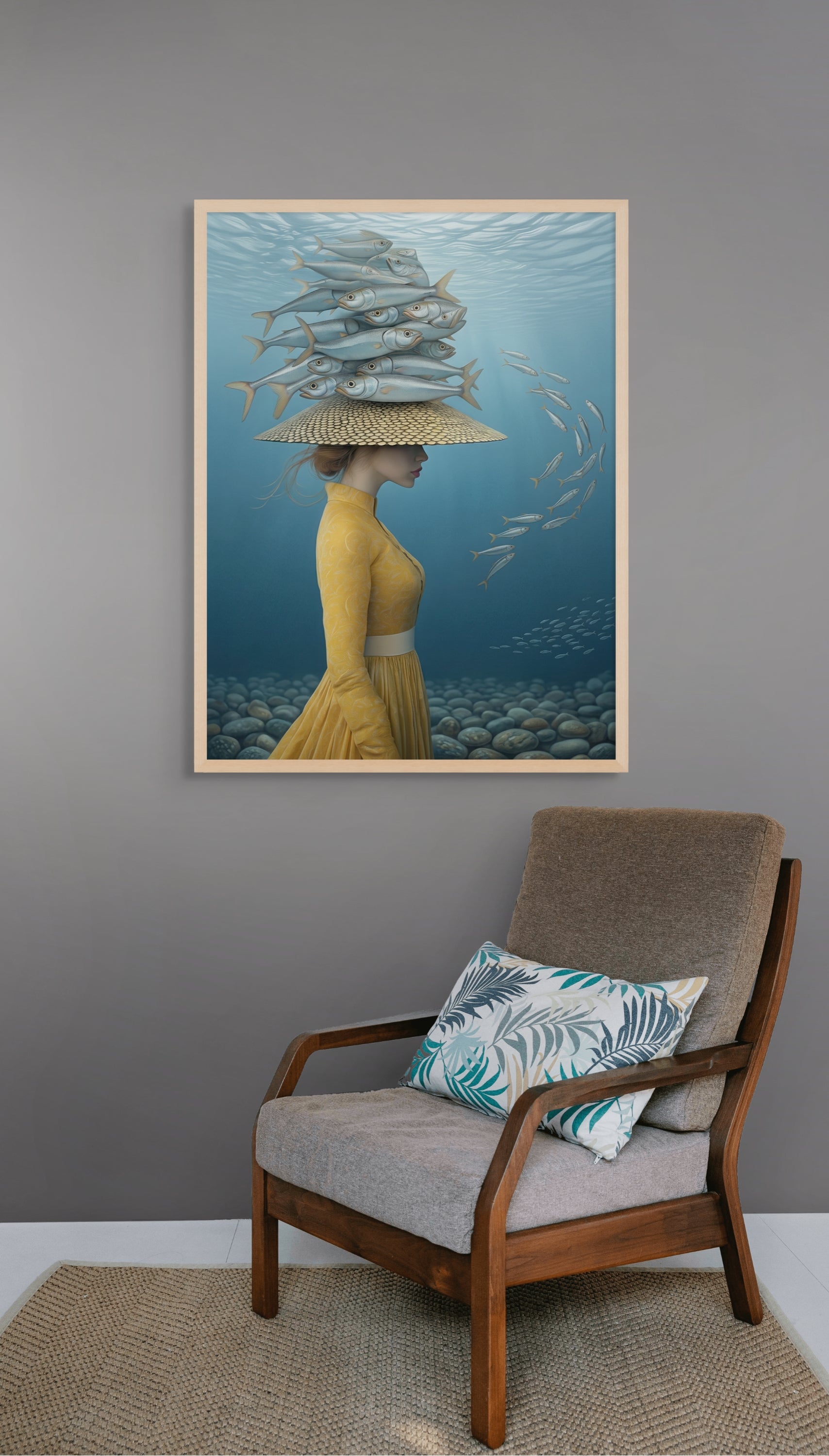 Sardines Wanddecoratie Keuken Zeezicht – Mediterraans Canvas Print