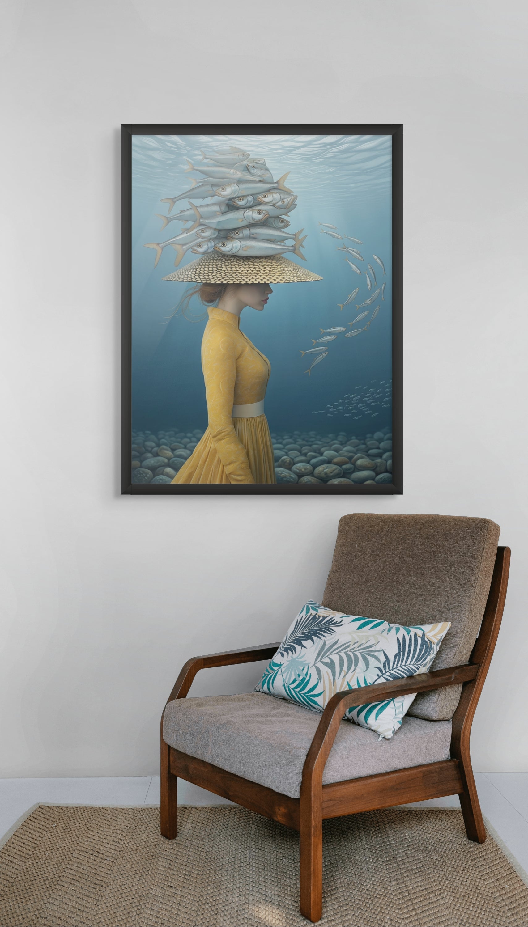 Sardines Wanddecoratie Keuken Zeezicht – Mediterraans Canvas Print
