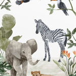 Savanne vol Strepen en Slurven Wanddecoratie – Safari Dieren Canvas Print