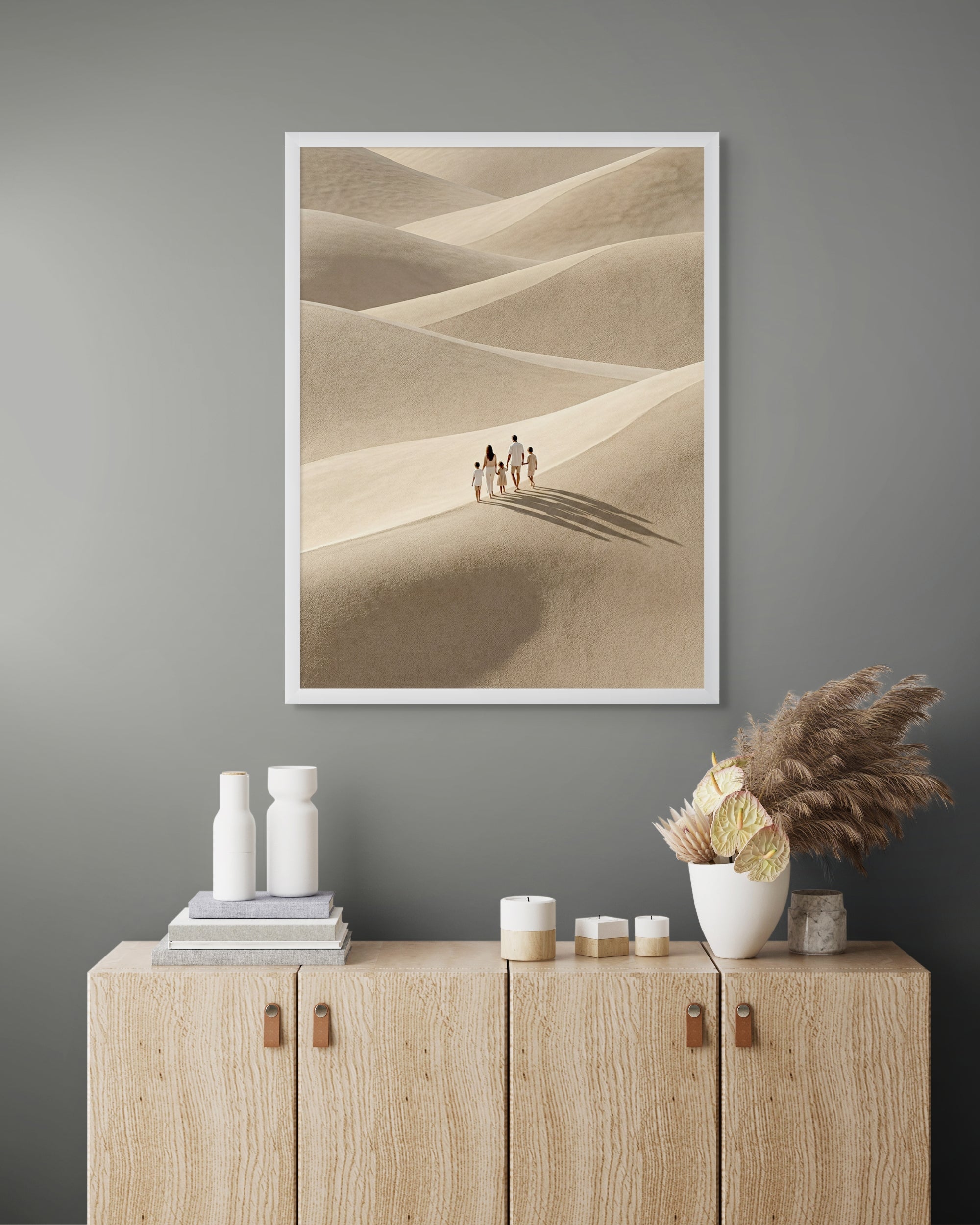 Woestijn Kameel Wanddecoratie – Sahara Landschap Canvas Print
