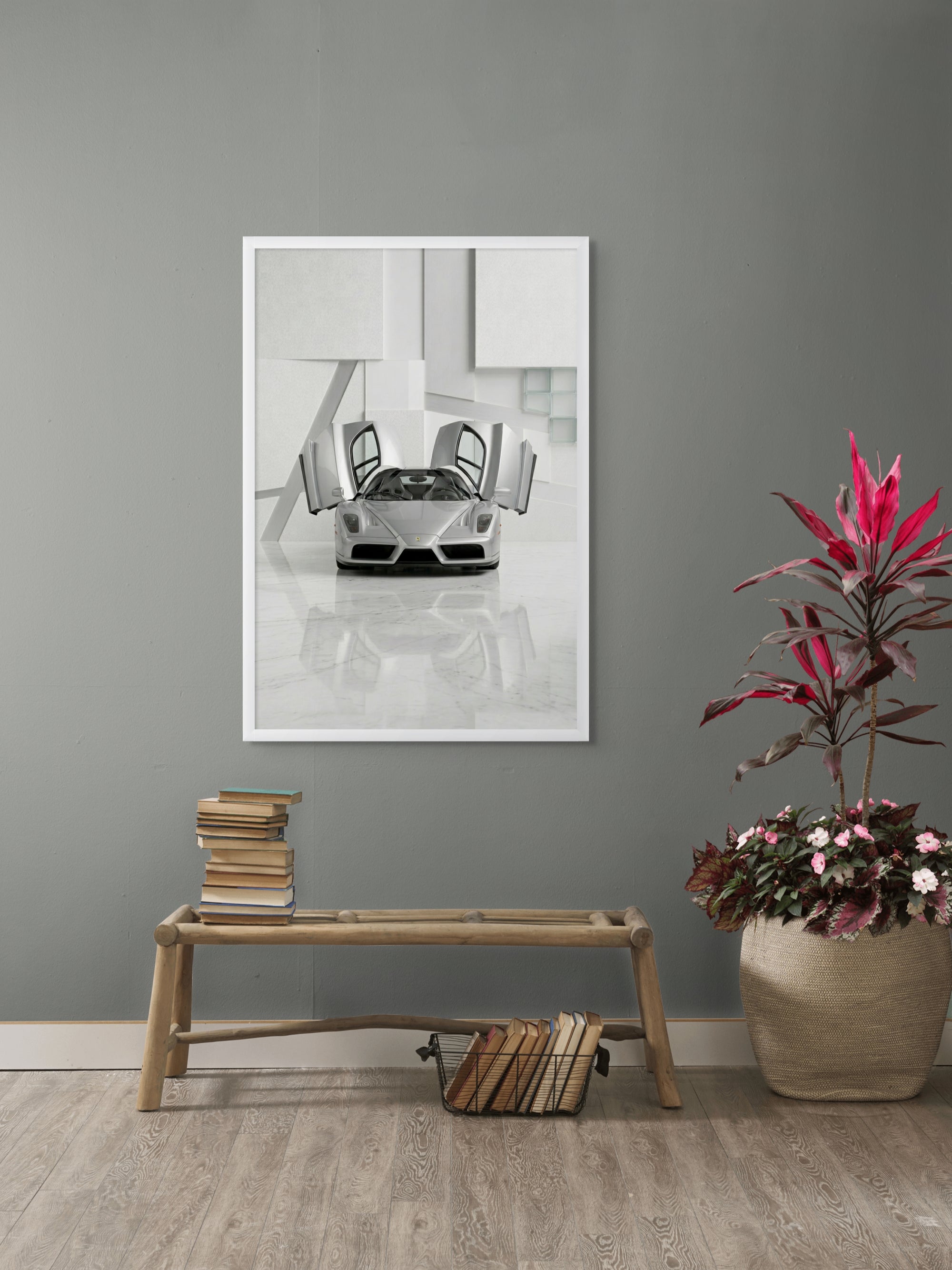 Silver Wing Symphony Wanddecoratie – Luxe Luchtvaart Canvas Print