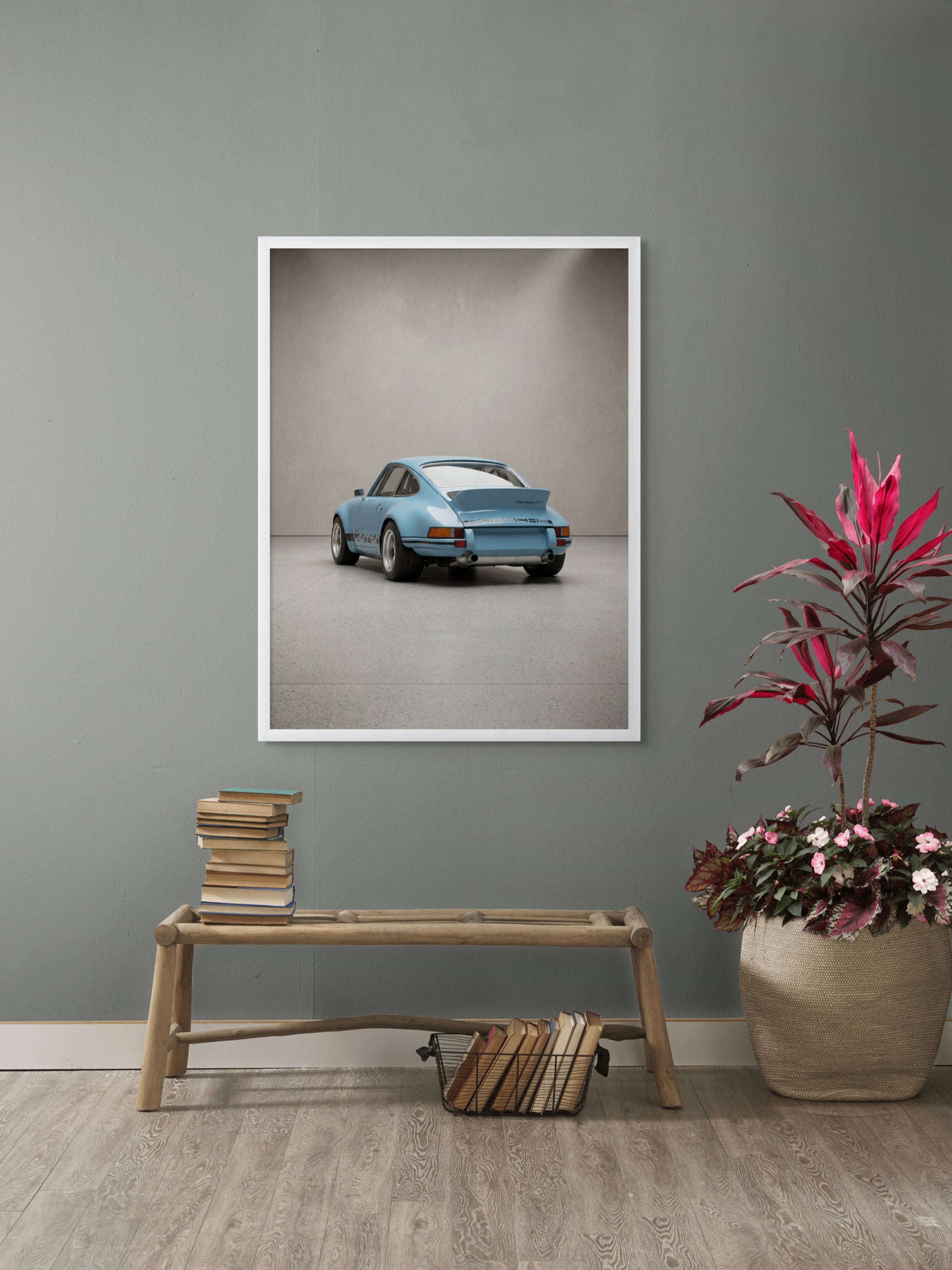 Skyline Rebel Blue Wanddecoratie – Urban Street Art Canvas Print