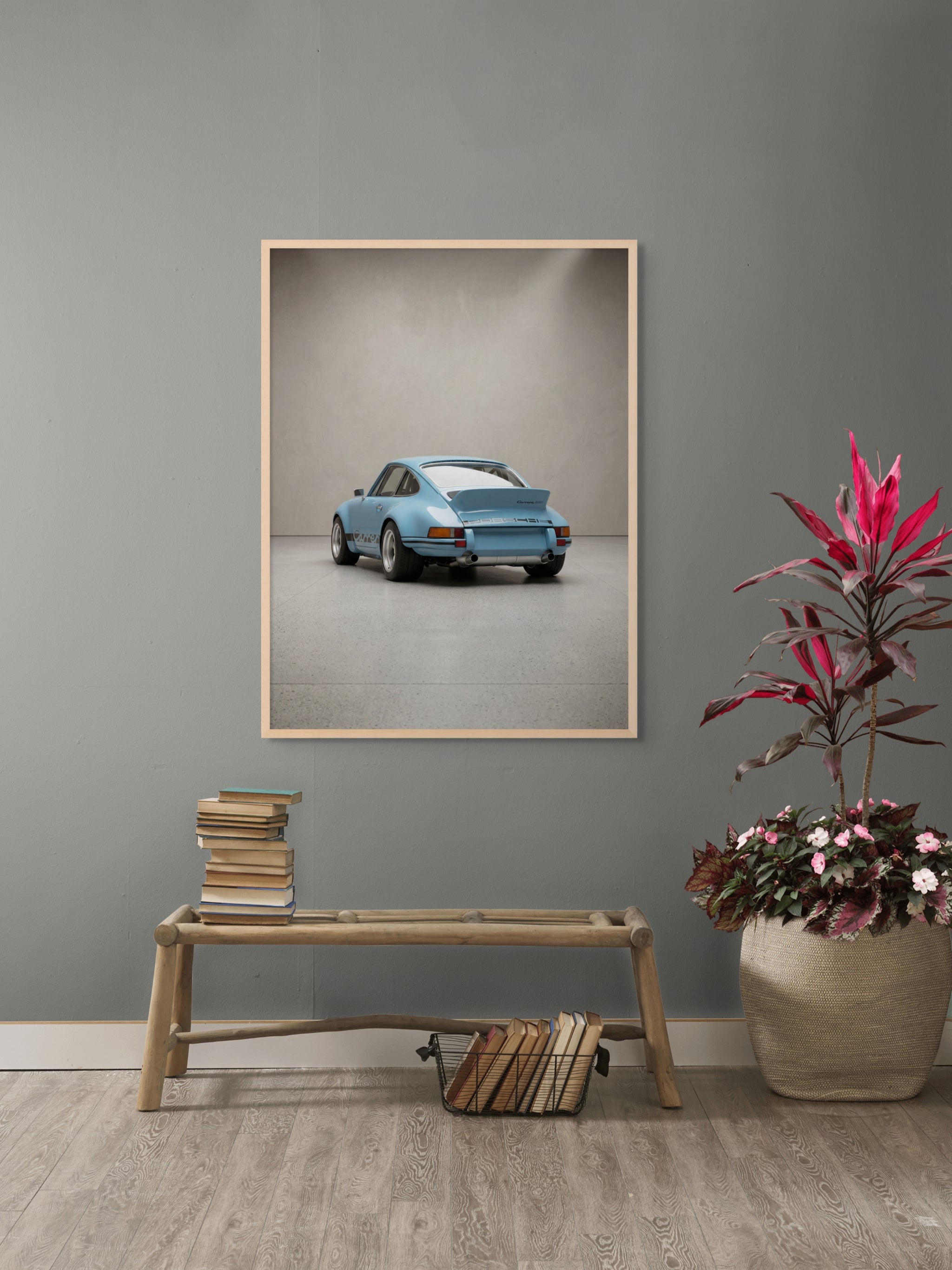 Skyline Rebel Blue Wanddecoratie – Urban Street Art Canvas Print