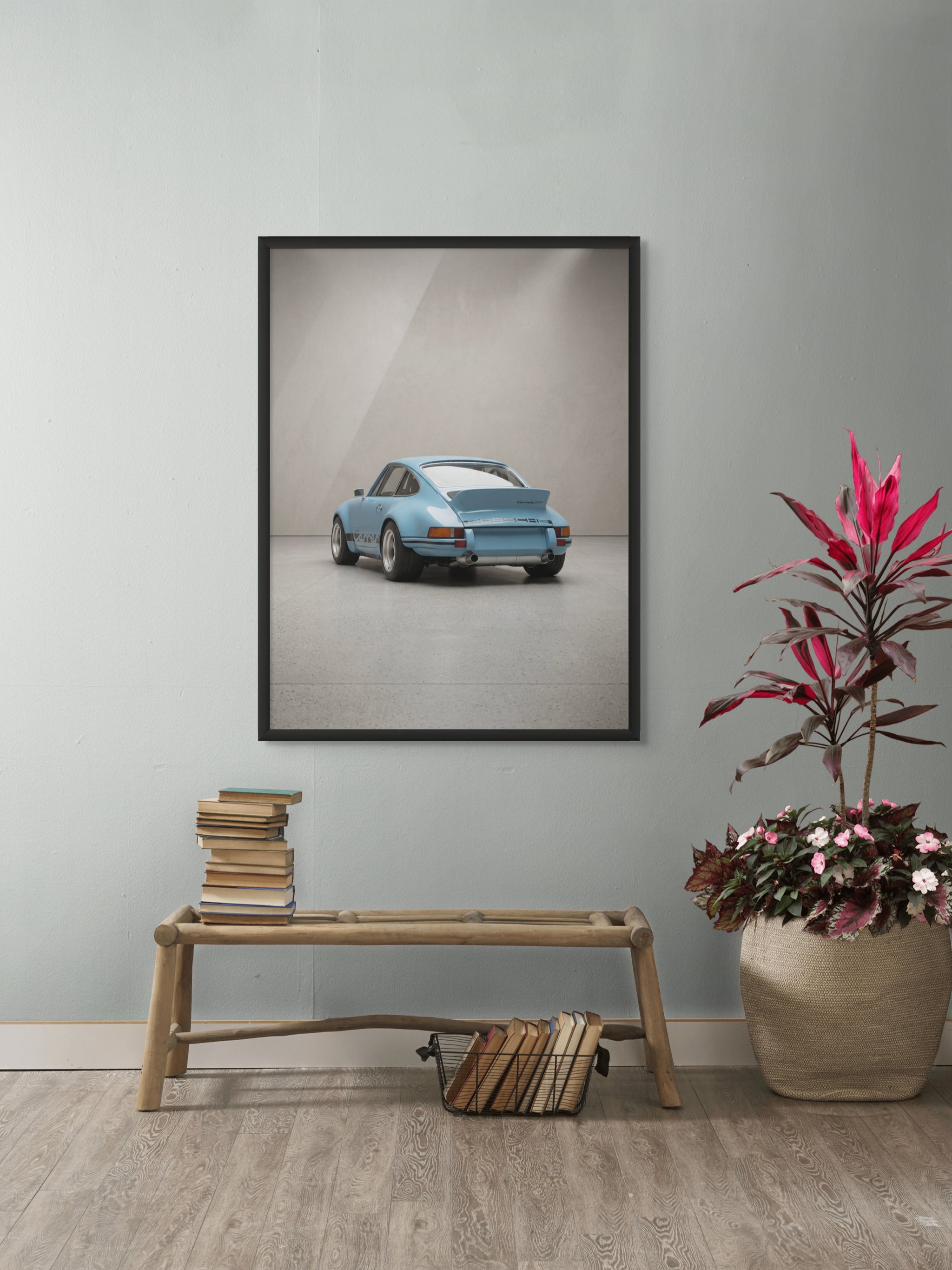 Skyline Rebel Blue Wanddecoratie – Urban Street Art Canvas Print