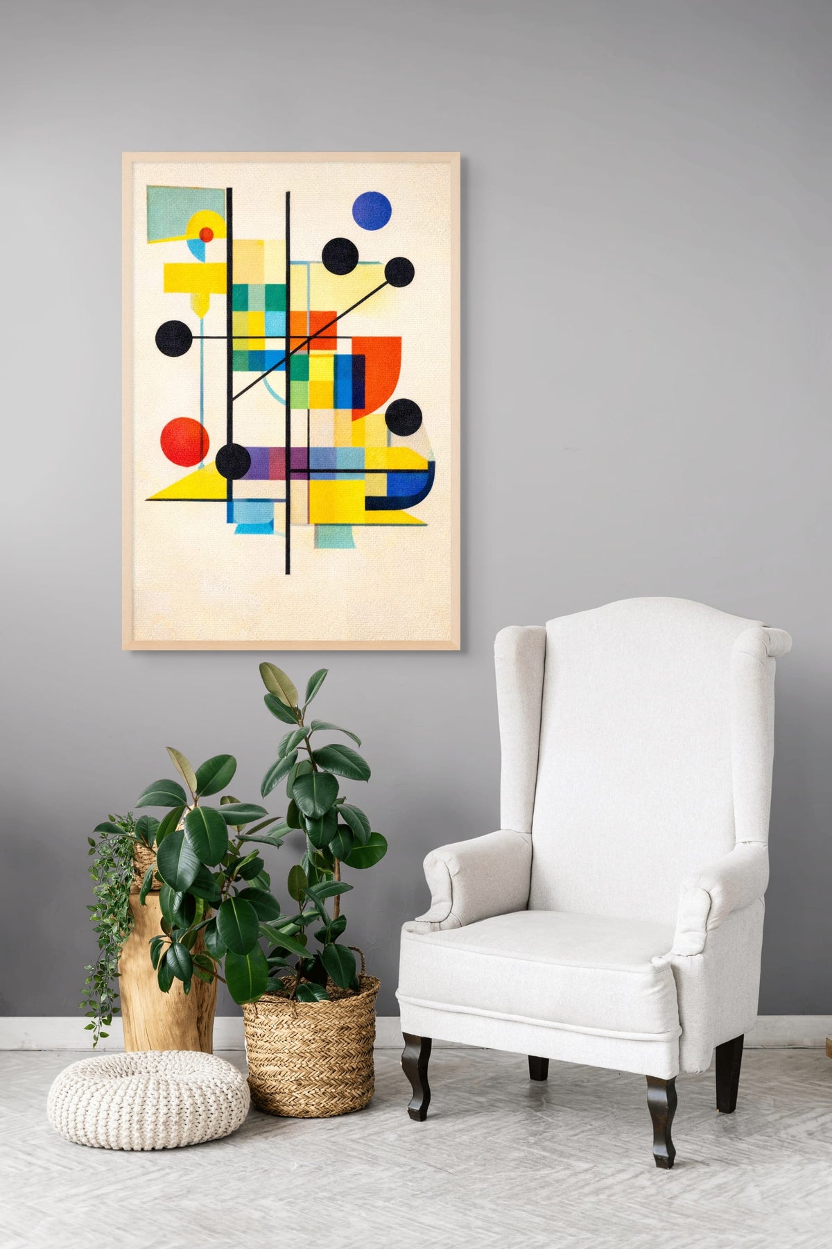Playground of Floating Blocks Wall Art