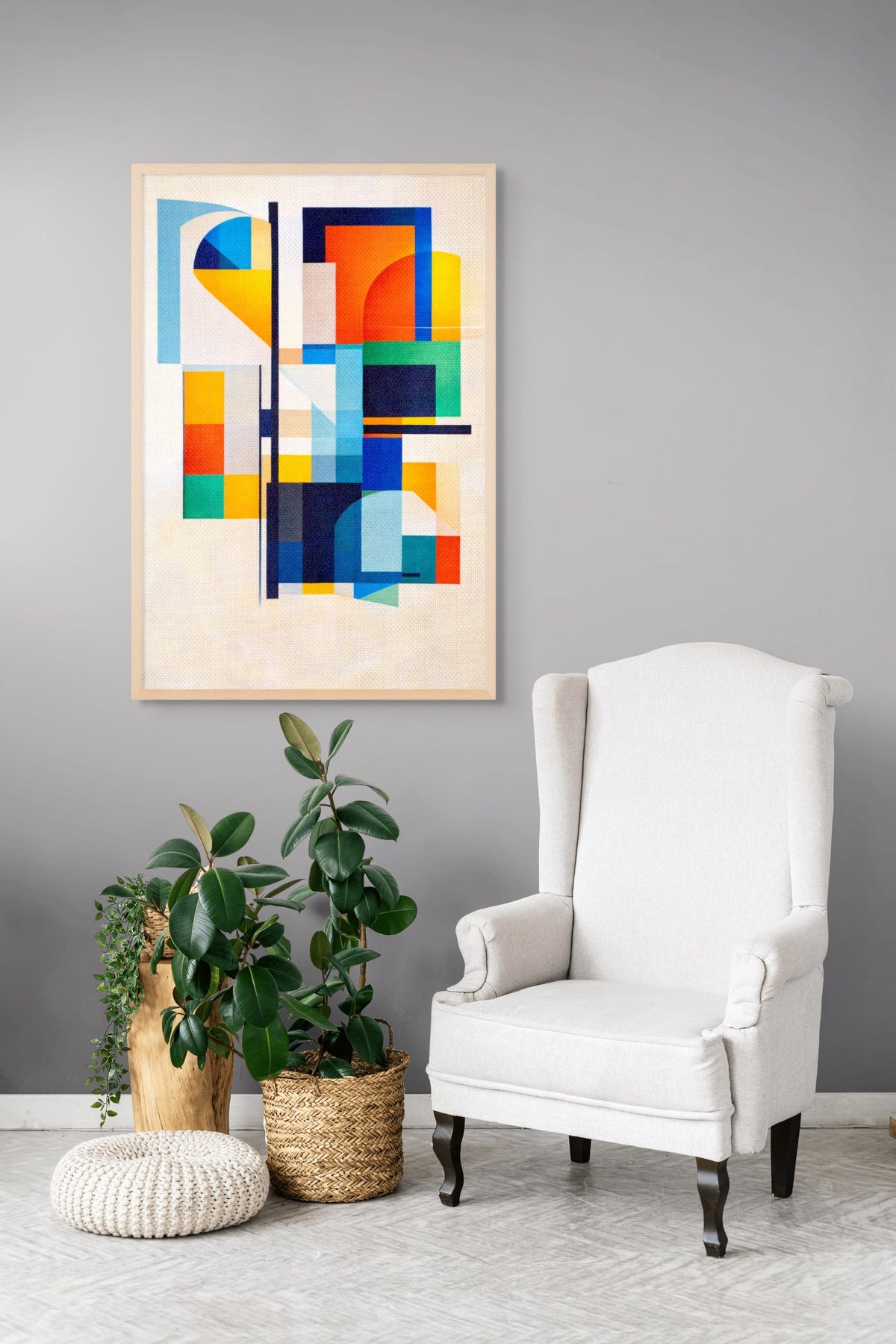 City Rhythm in Block Lights Wall Art