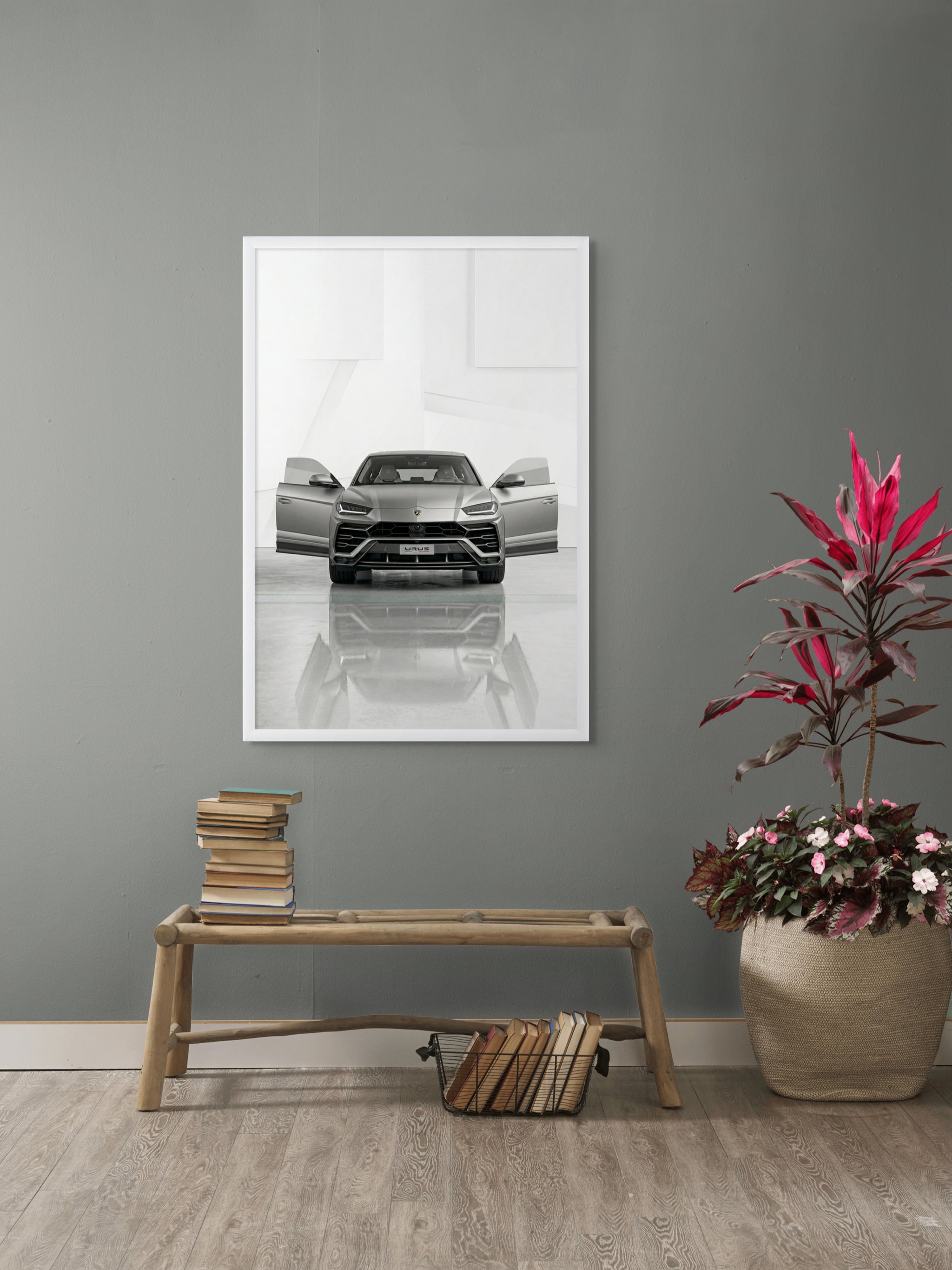 Stählerne Stille auf Rädern – Wandbild auf Leinwand, Aluminium oder Poster