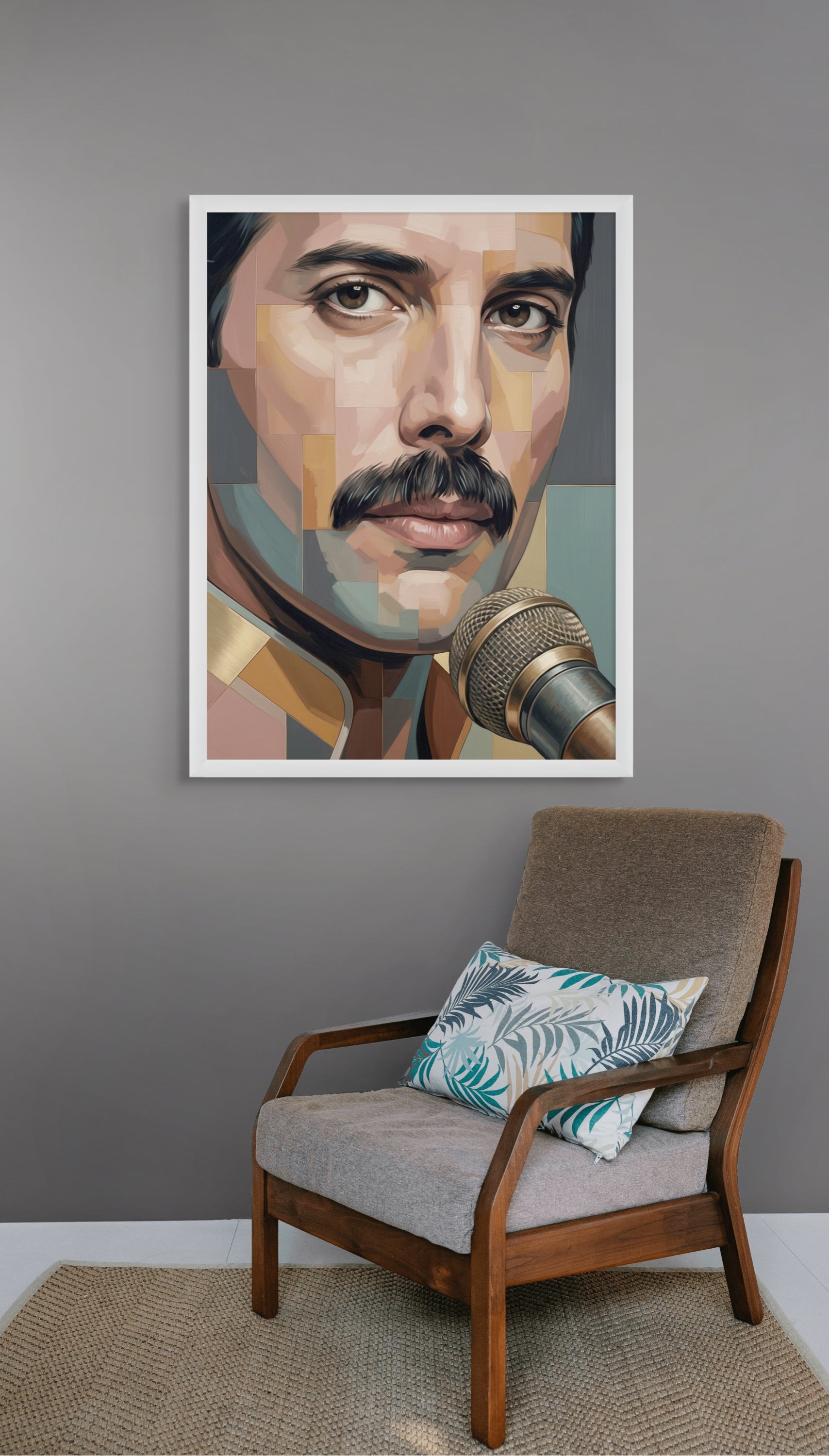 Ziel Portret Vrouw Wanddecoratie – Emotioneel Kunst Canvas Print