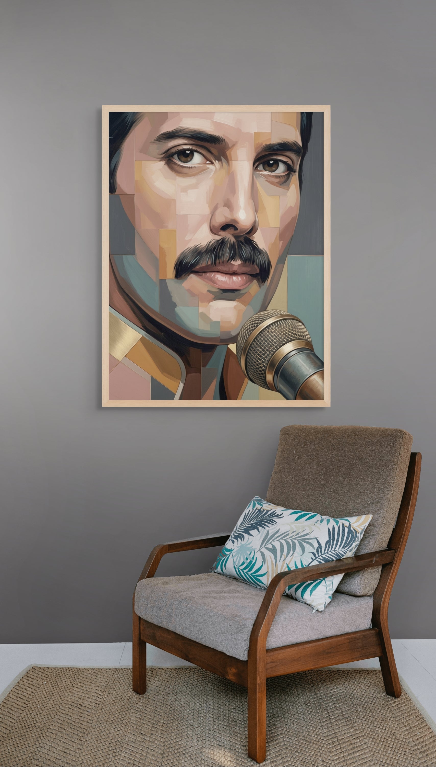 Ziel Portret Vrouw Wanddecoratie – Emotioneel Kunst Canvas Print