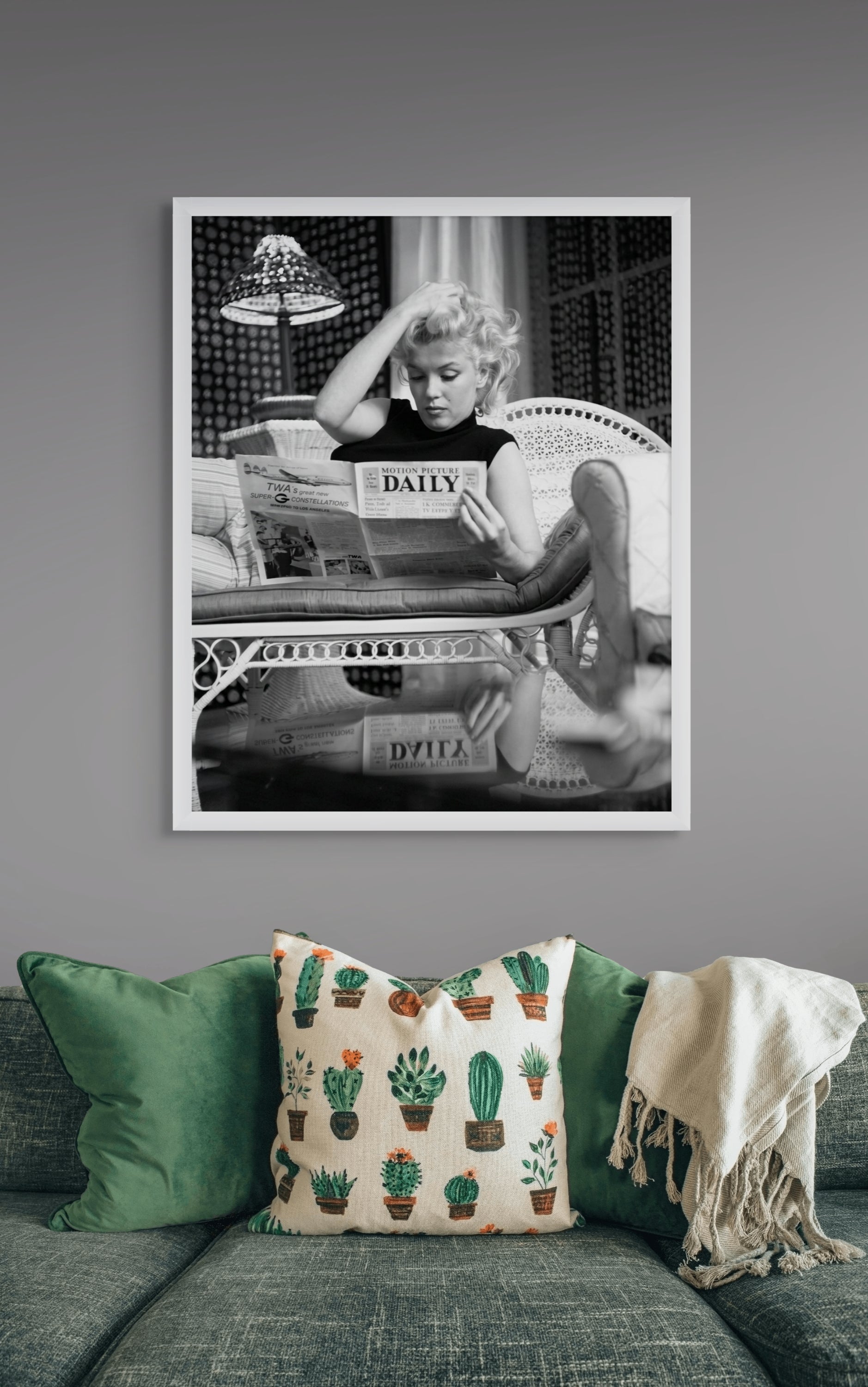 Hollywood Icoon Portret Wanddecoratie – Glamour Filmster Canvas Print