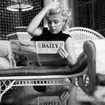 Stilte van een Hollywoodicoon wanddecoratie met glamoureus portret van een klassiek Hollywood-icoon