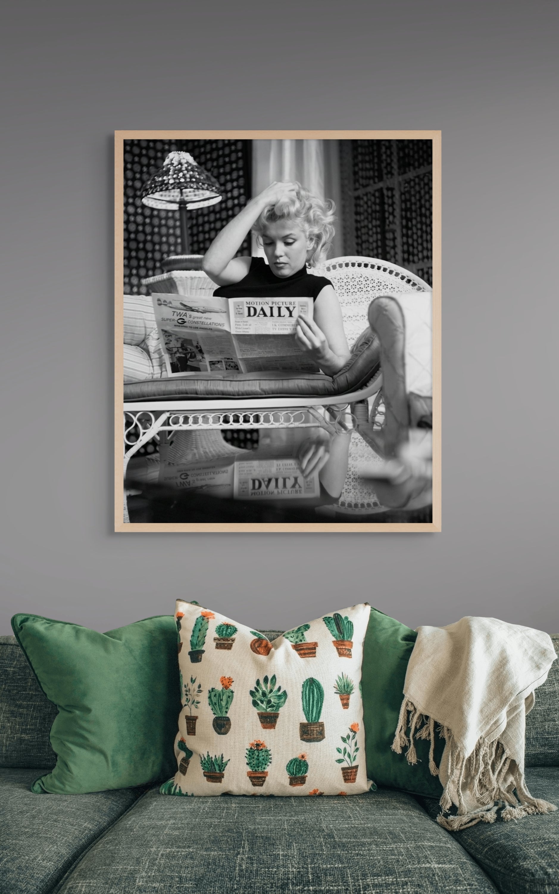 Hollywood Icoon Portret Wanddecoratie – Glamour Filmster Canvas Print