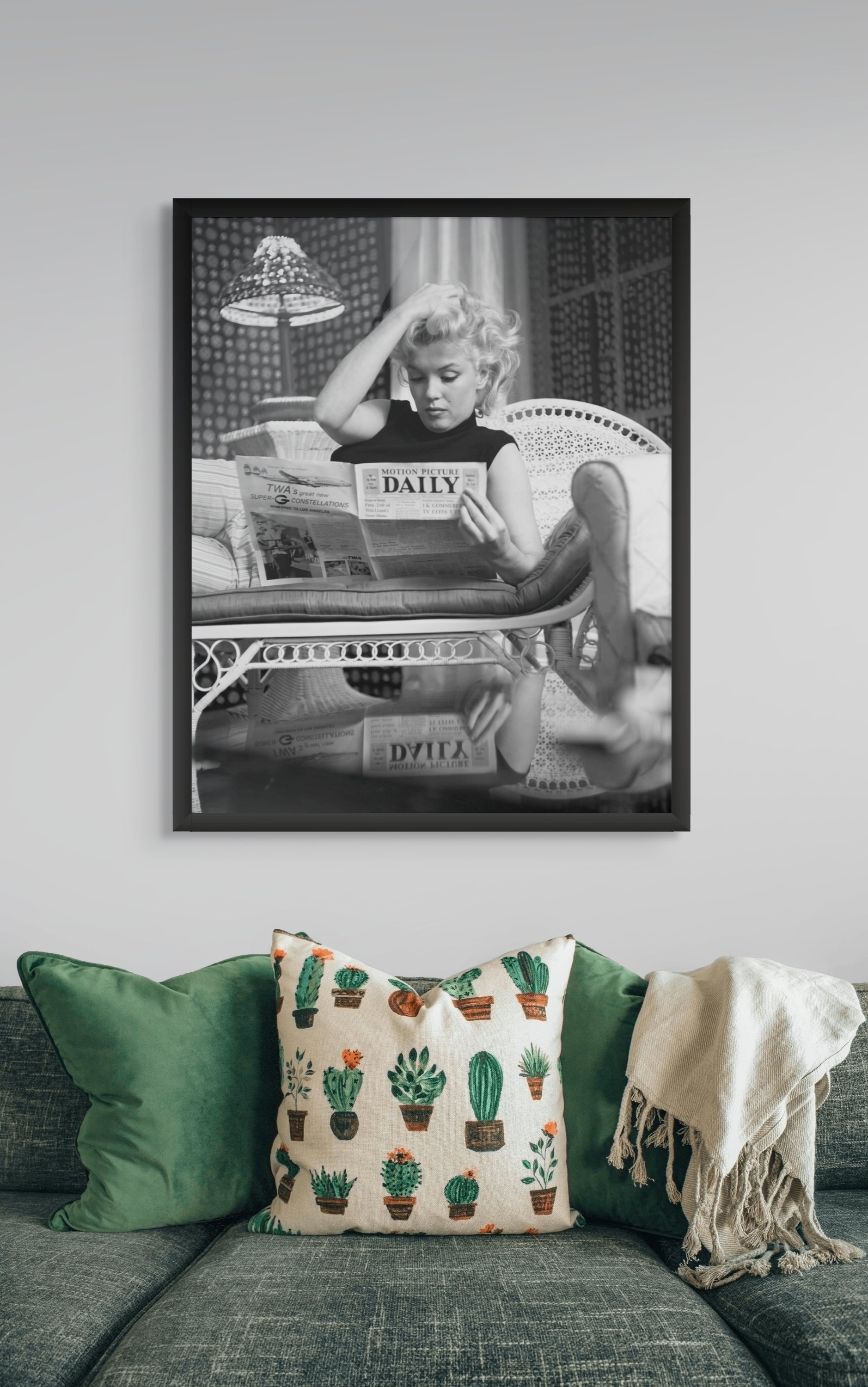 Hollywood Icoon Portret Wanddecoratie – Glamour Filmster Canvas Print