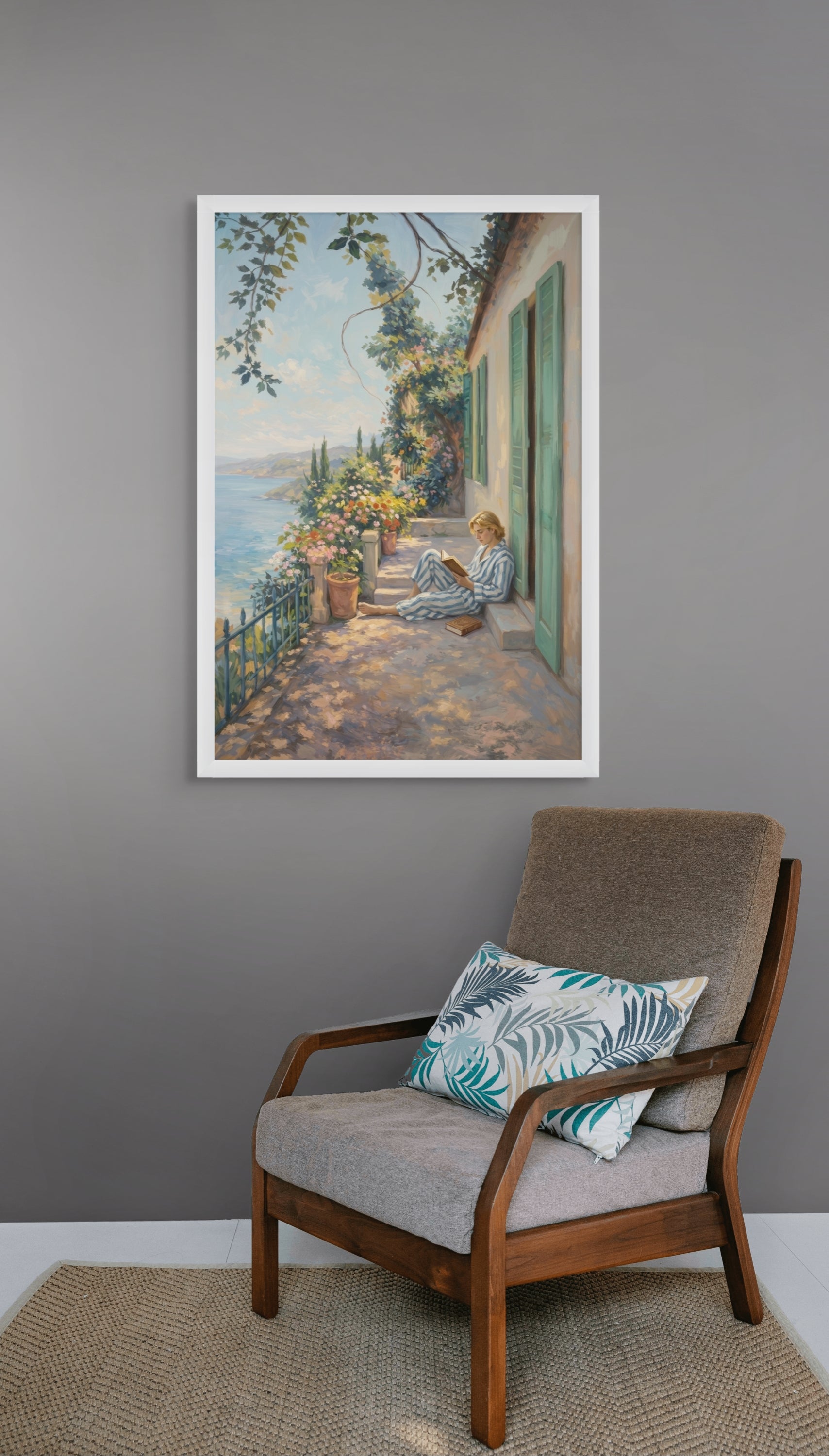 Citroen Luiken Wanddecoratie Zee – Mediterraans Kust Canvas Print