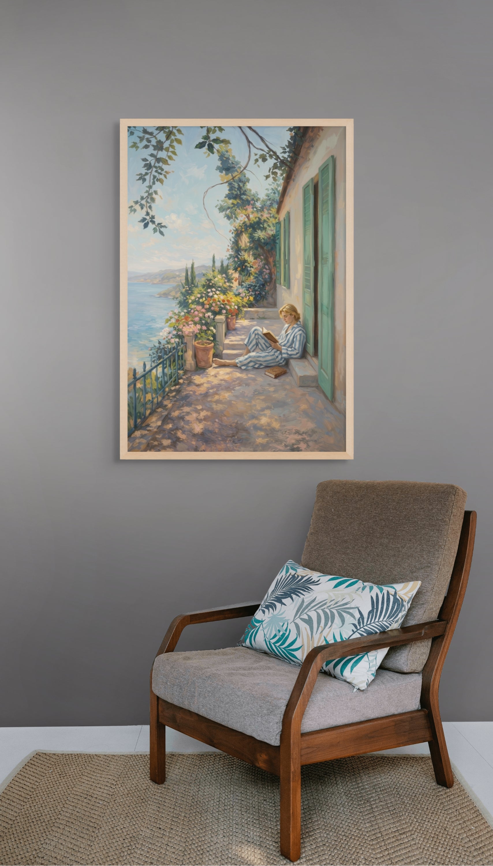 Citroen Luiken Wanddecoratie Zee – Mediterraans Kust Canvas Print