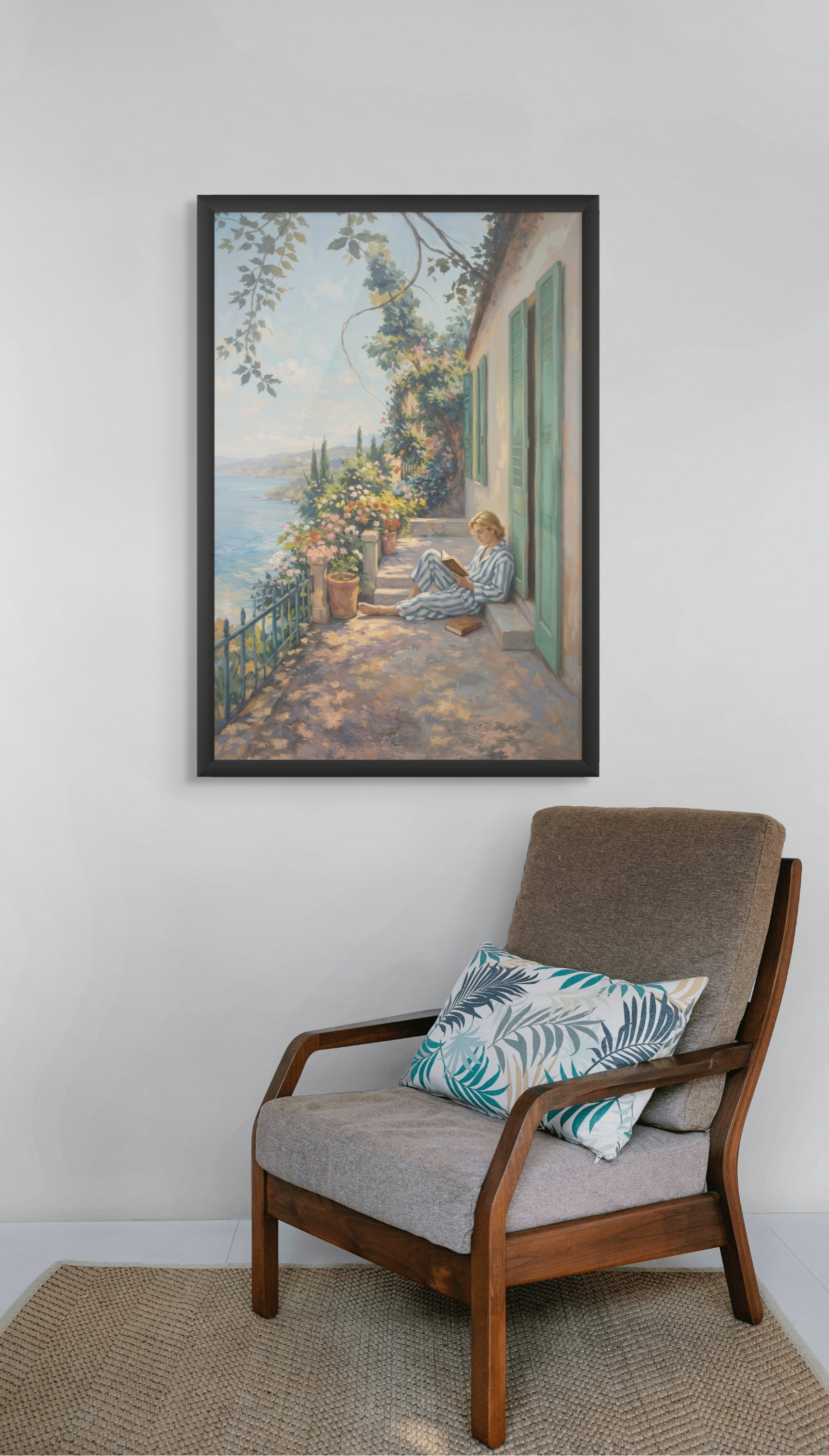 Citroen Luiken Wanddecoratie Zee – Mediterraans Kust Canvas Print