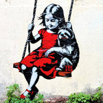 Swing of Innocence and Silence wanddecoratie met schommel in een serene onschuldige sfeer